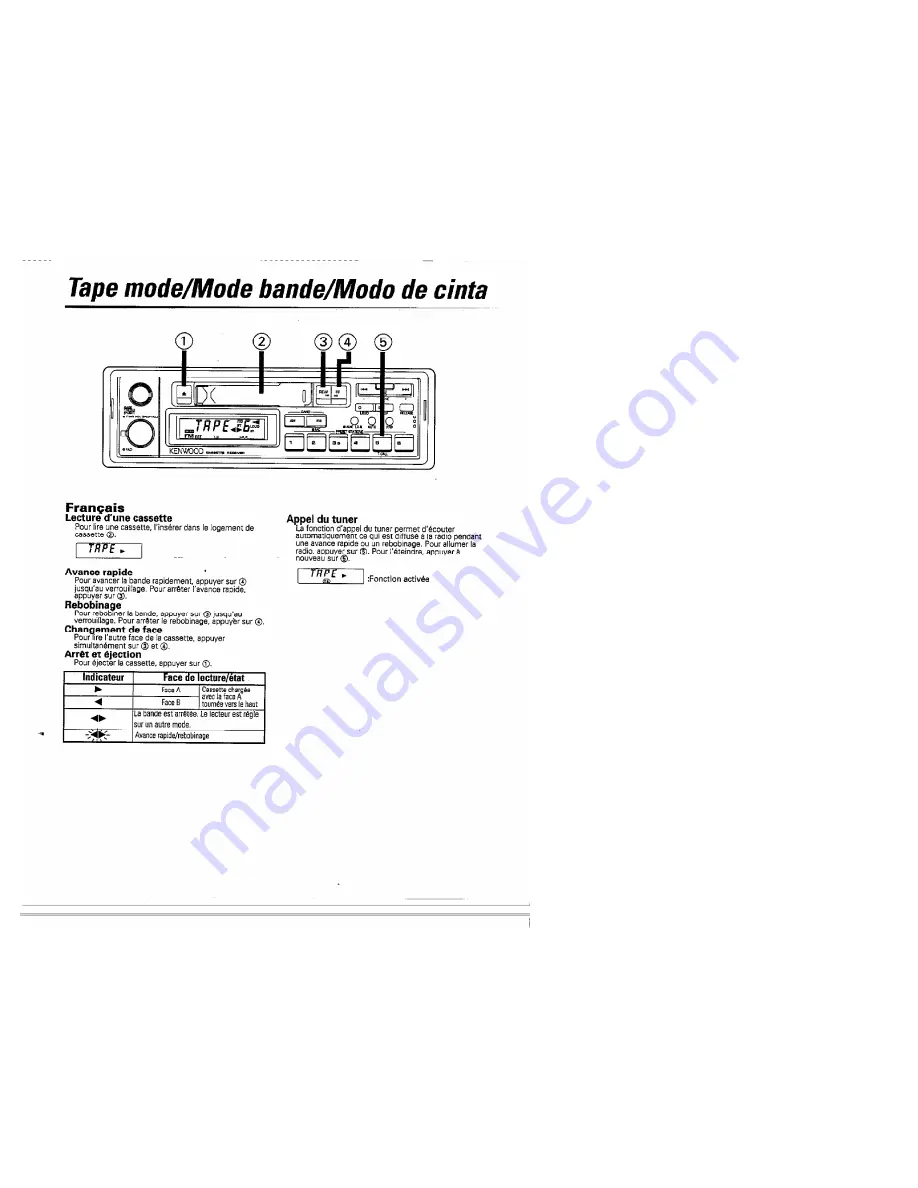 Kenwood KRC-280 Скачать руководство пользователя страница 5