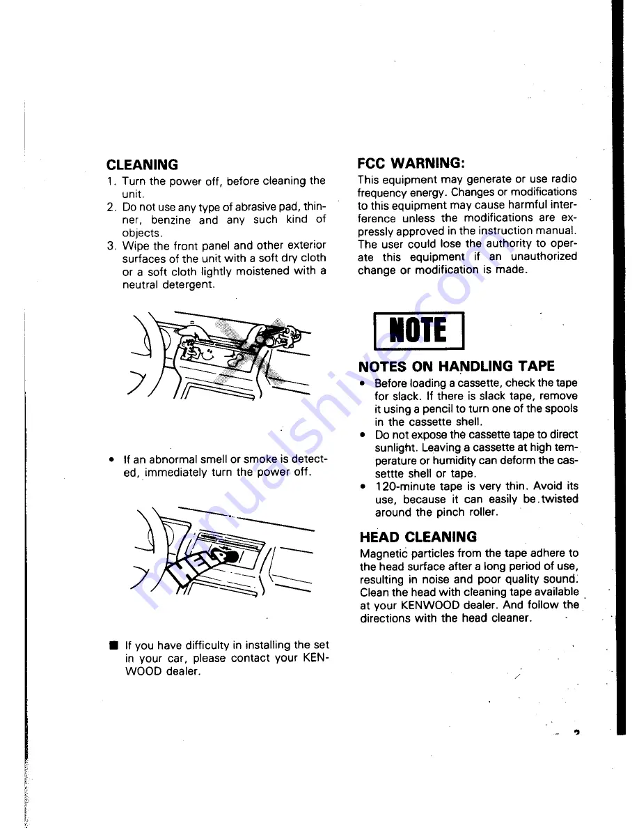 Kenwood KRC-3004 Instruction Manual Download Page 3