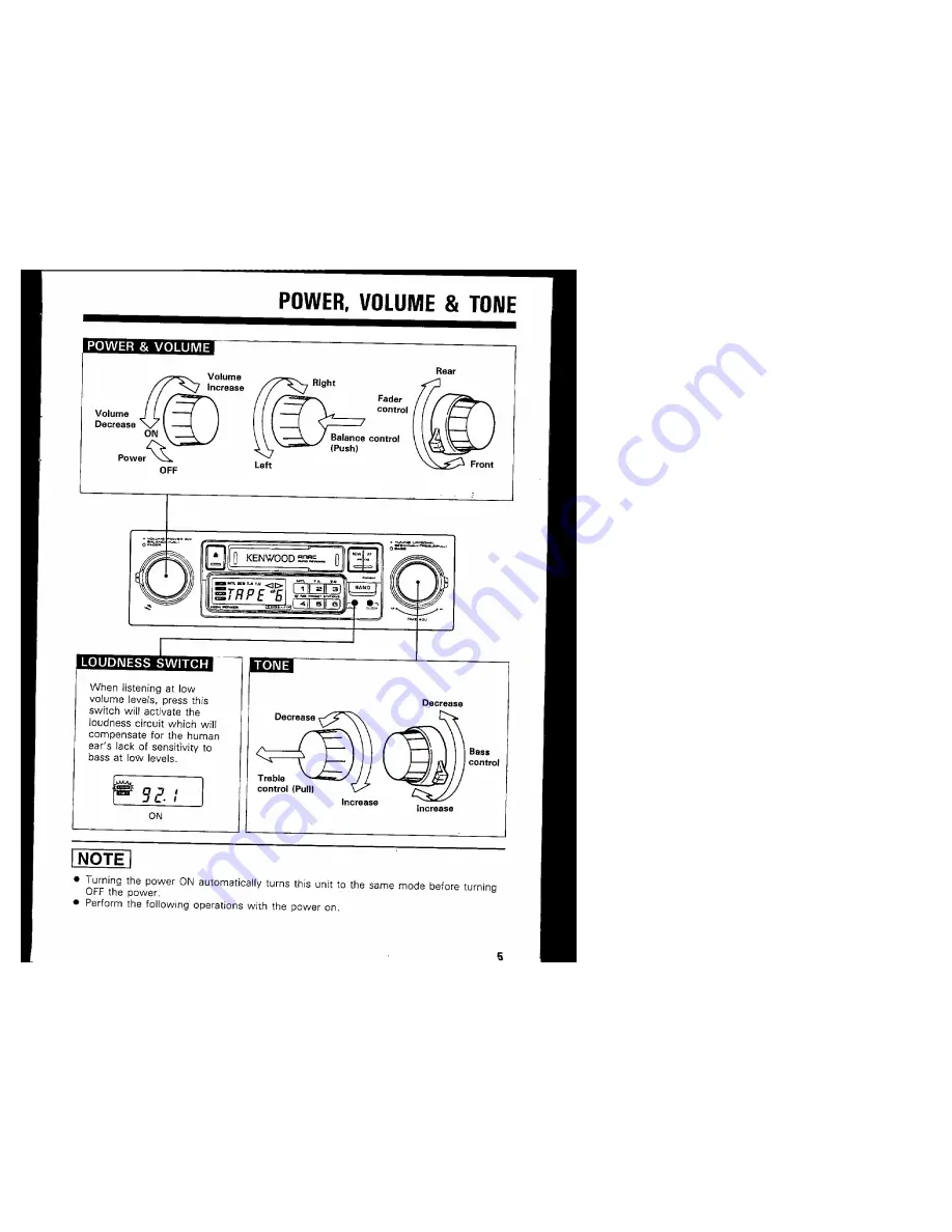 Kenwood KRC-3005 Instruction Manual Download Page 5