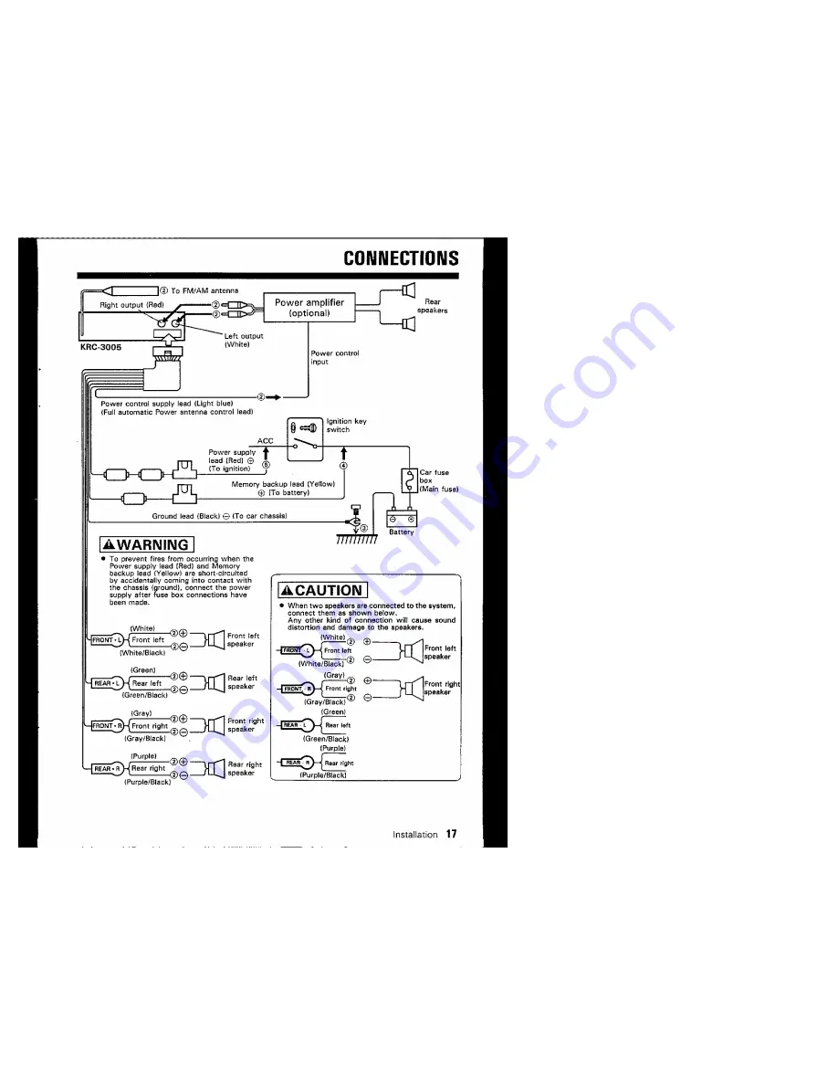 Kenwood KRC-3005 Скачать руководство пользователя страница 17