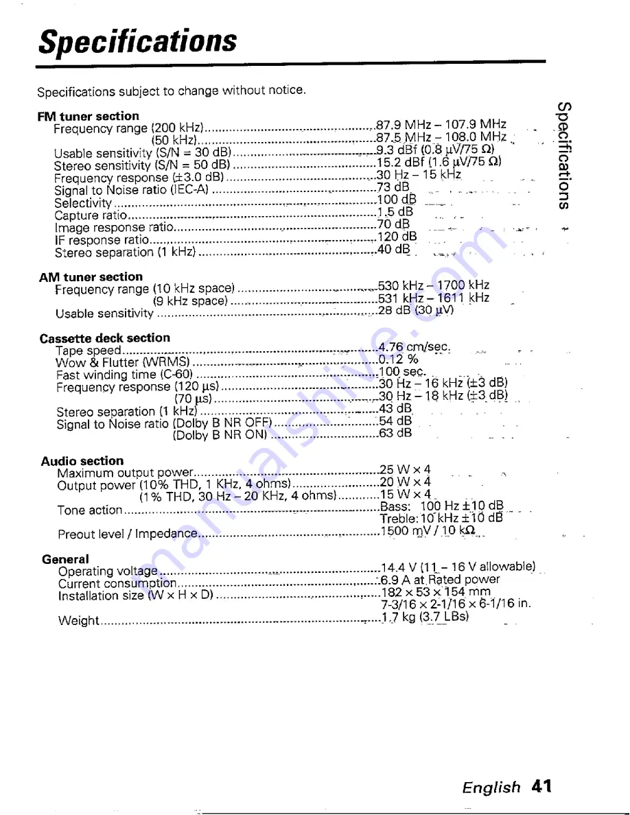 Kenwood KRC-301 Instruction Manual Download Page 41