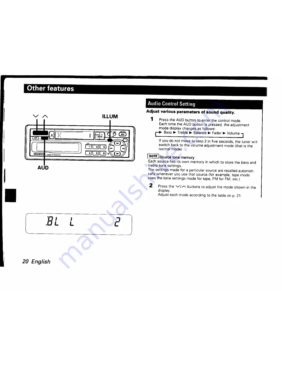 Kenwood KRC-302 Скачать руководство пользователя страница 20