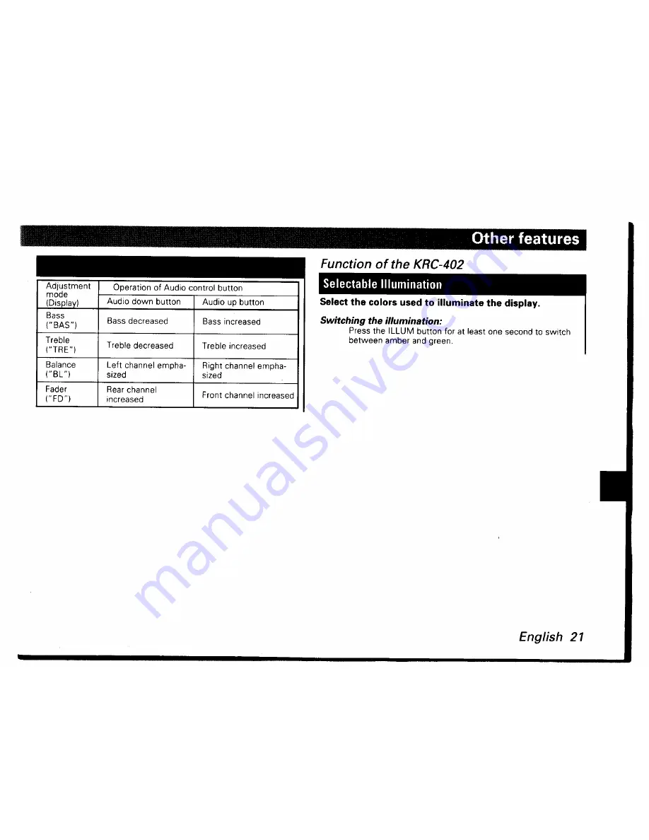 Kenwood KRC-302 Instruction Manual Download Page 21