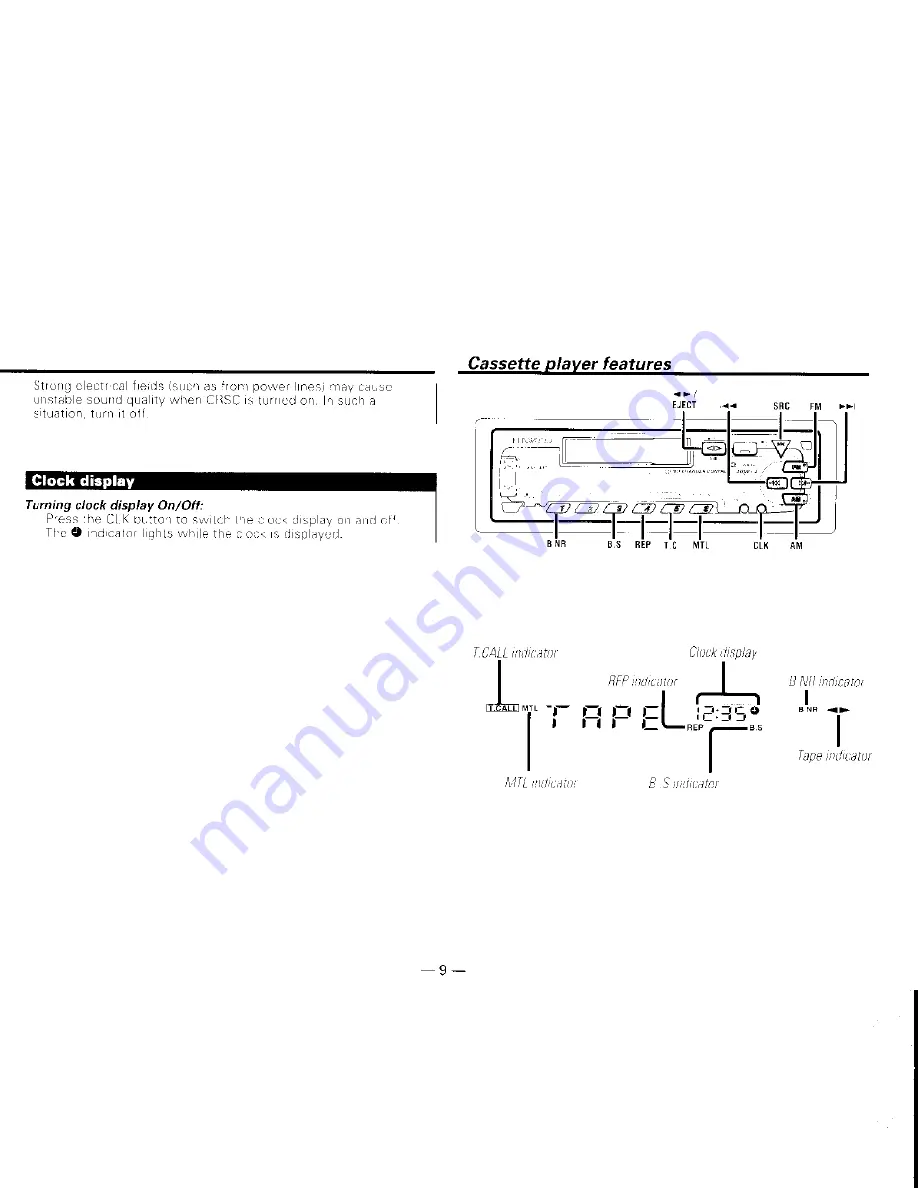 Kenwood KRC-307S Скачать руководство пользователя страница 9