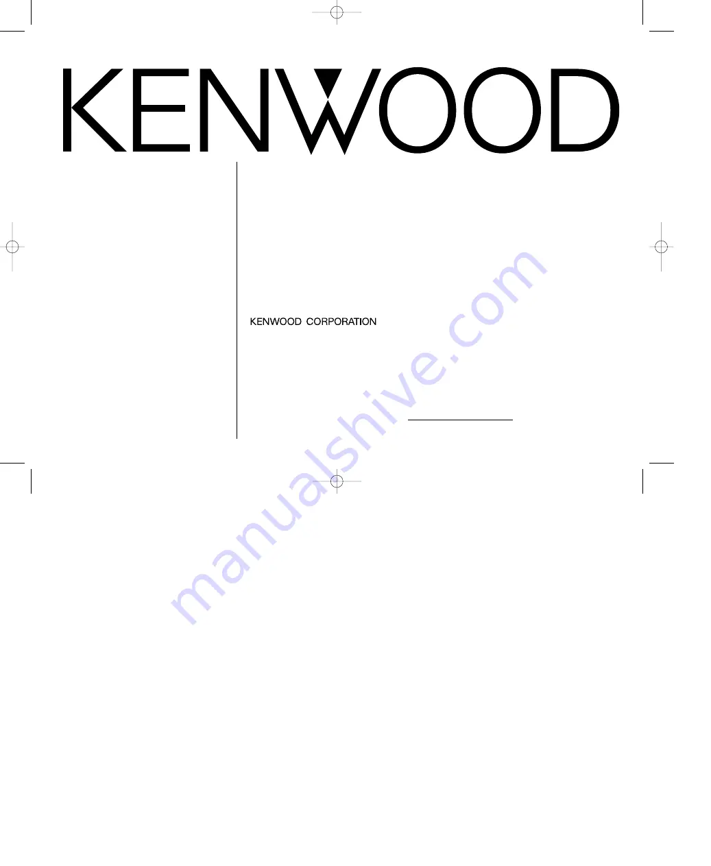 Kenwood KRC-309S Instruction Manual Download Page 1