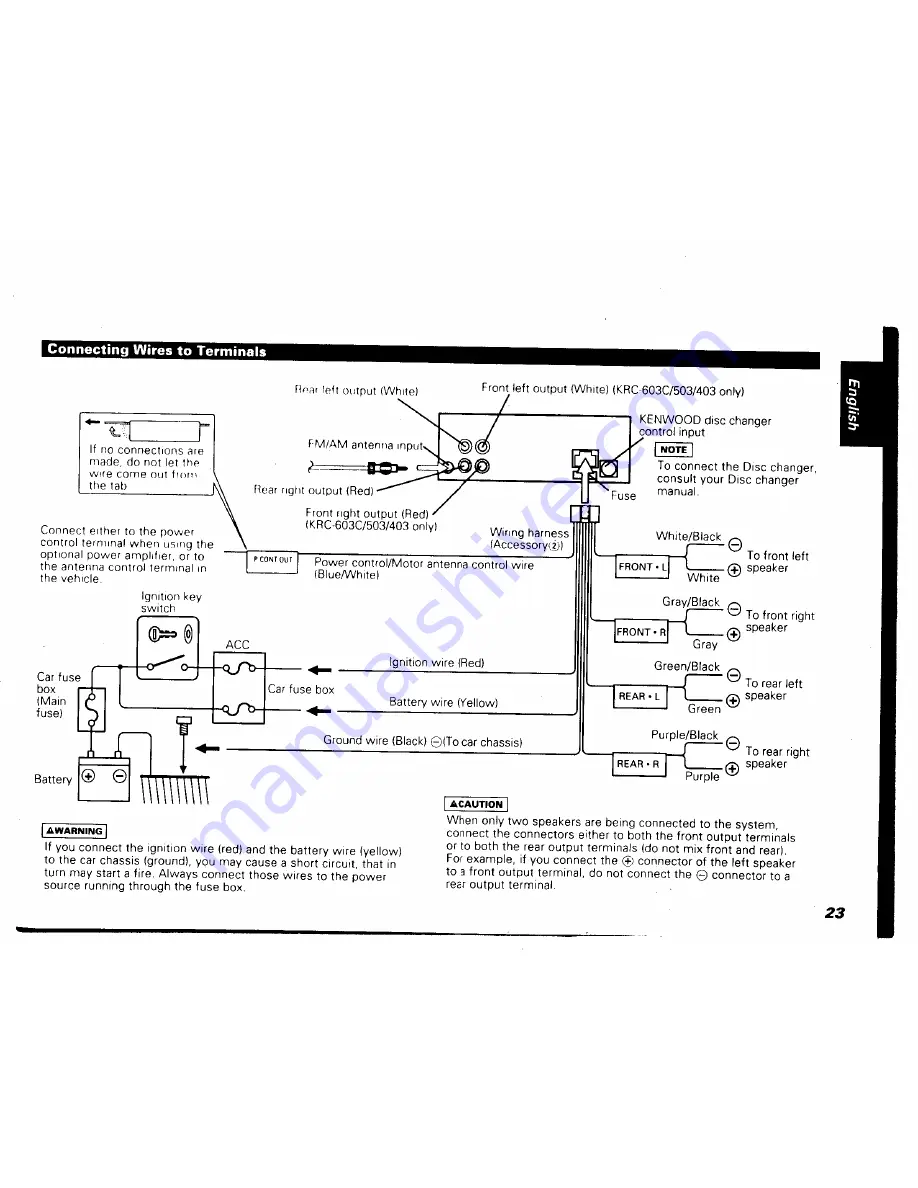 Kenwood KRC-403 Instruction Manual Download Page 23