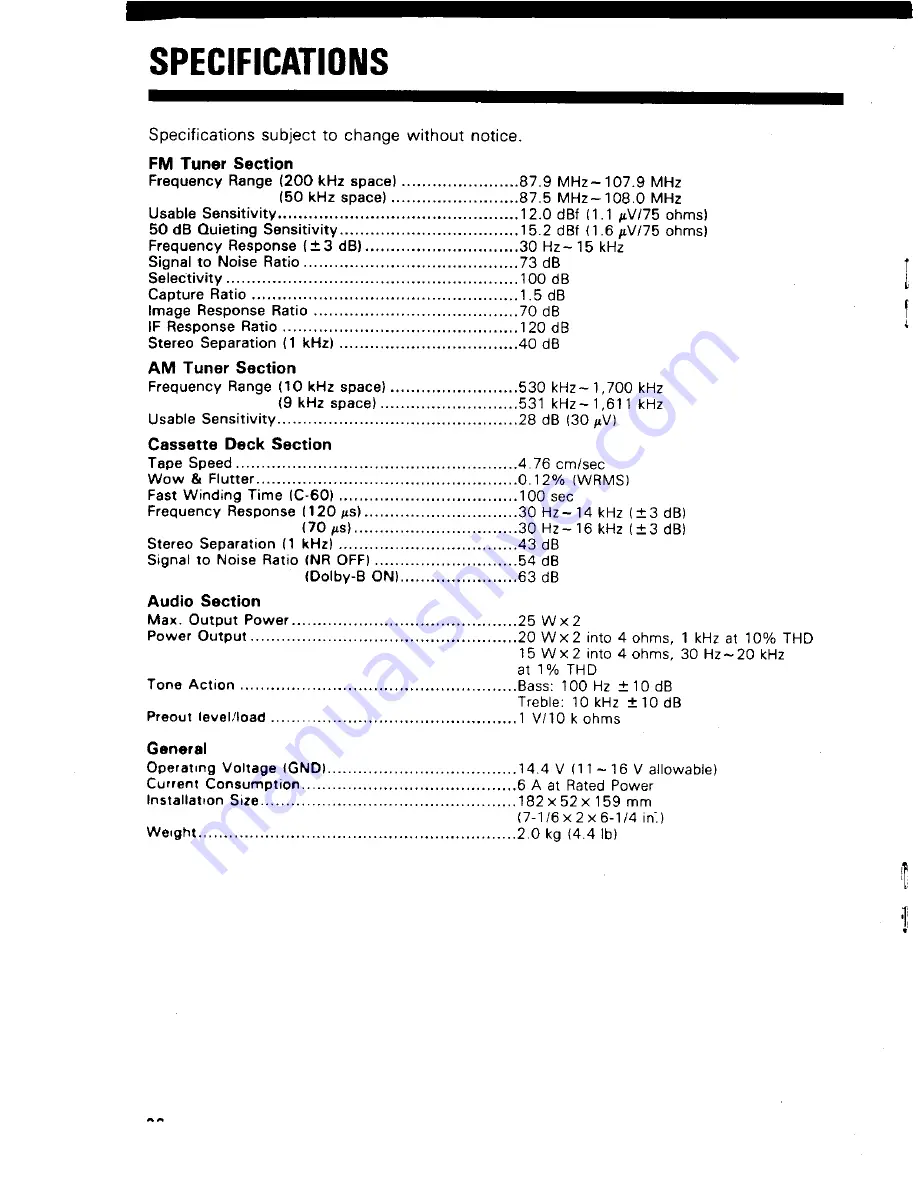 Kenwood KRC-430 Instruction Manual Download Page 20