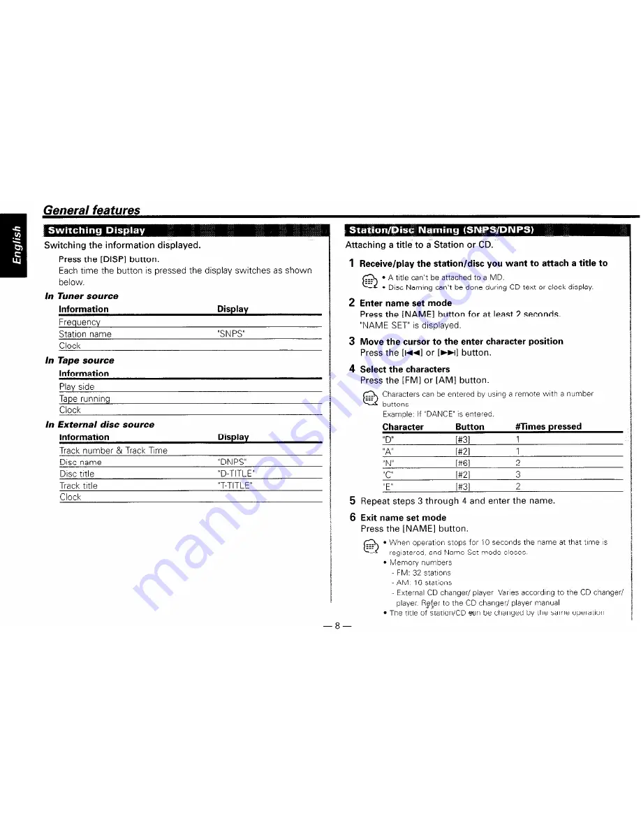 Kenwood KRC-435 Instruction Manual Download Page 8