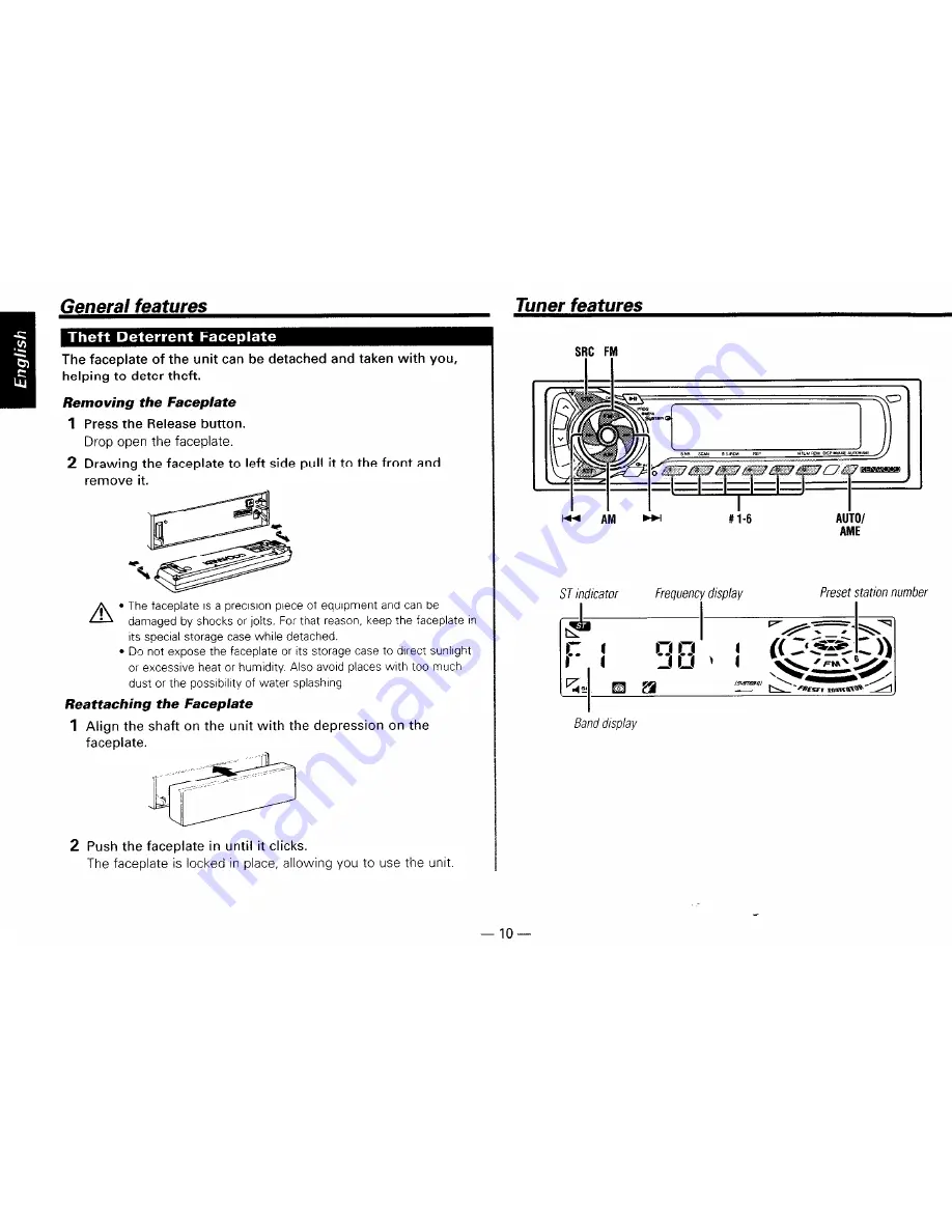 Kenwood KRC-435 Instruction Manual Download Page 10