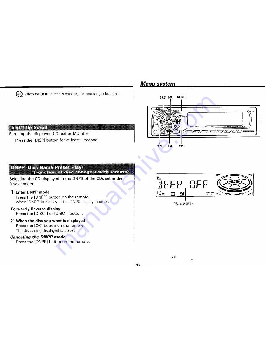 Kenwood KRC-435 Instruction Manual Download Page 17