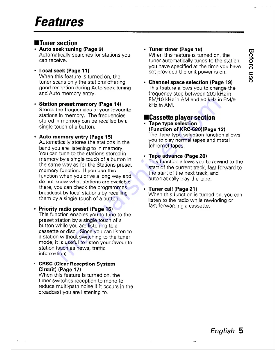 Kenwood KRC-480 Instruction Manual Download Page 5