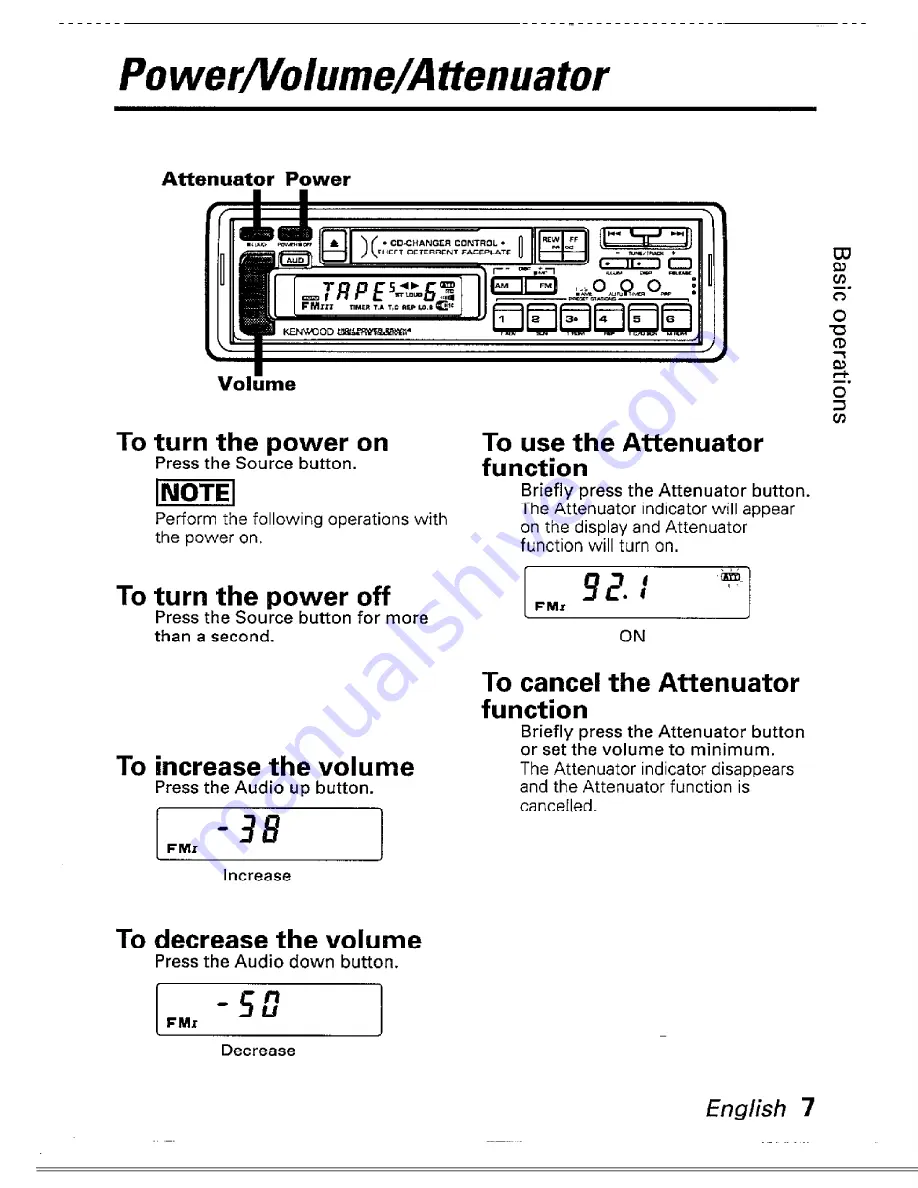 Kenwood KRC-480 Instruction Manual Download Page 7