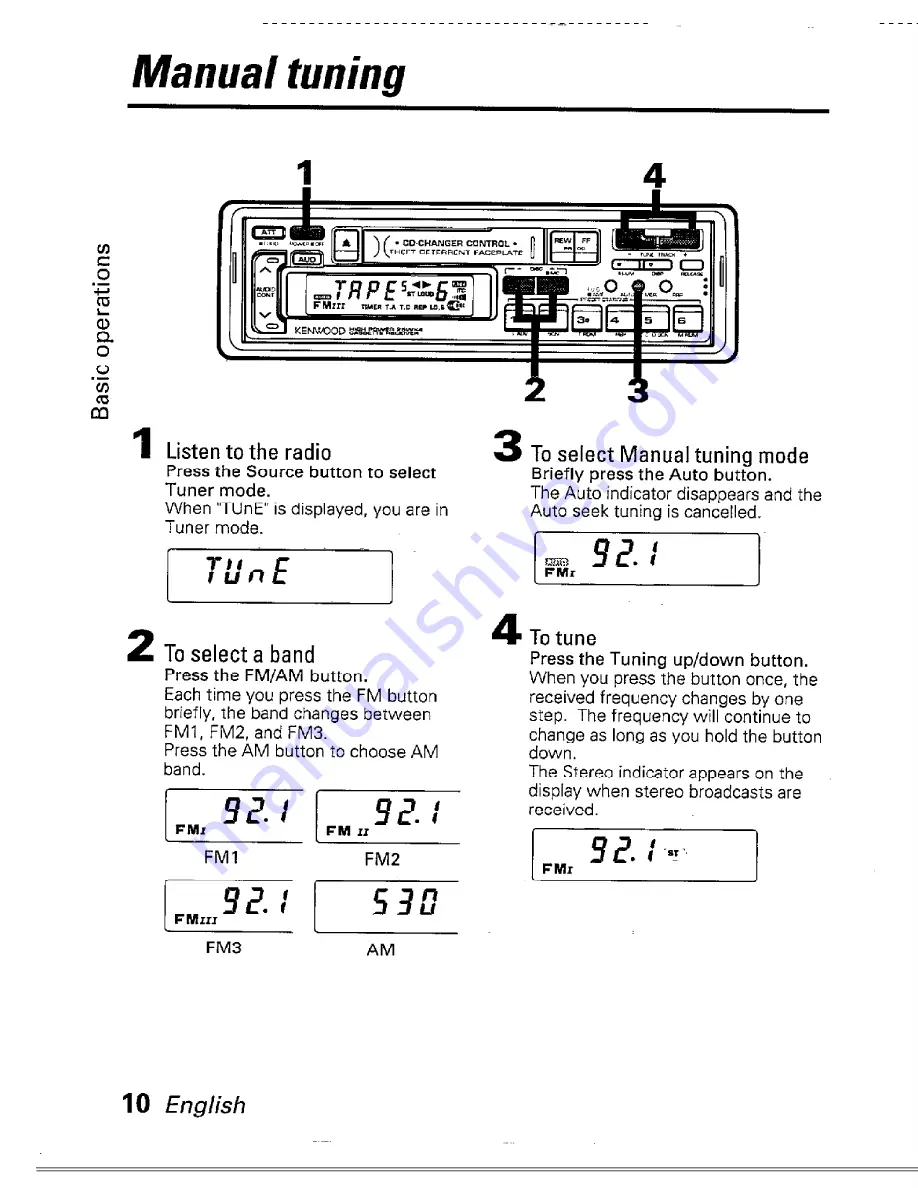 Kenwood KRC-480 Instruction Manual Download Page 10