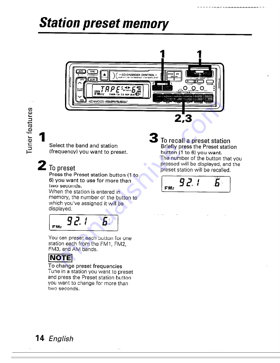 Kenwood KRC-480 Instruction Manual Download Page 14