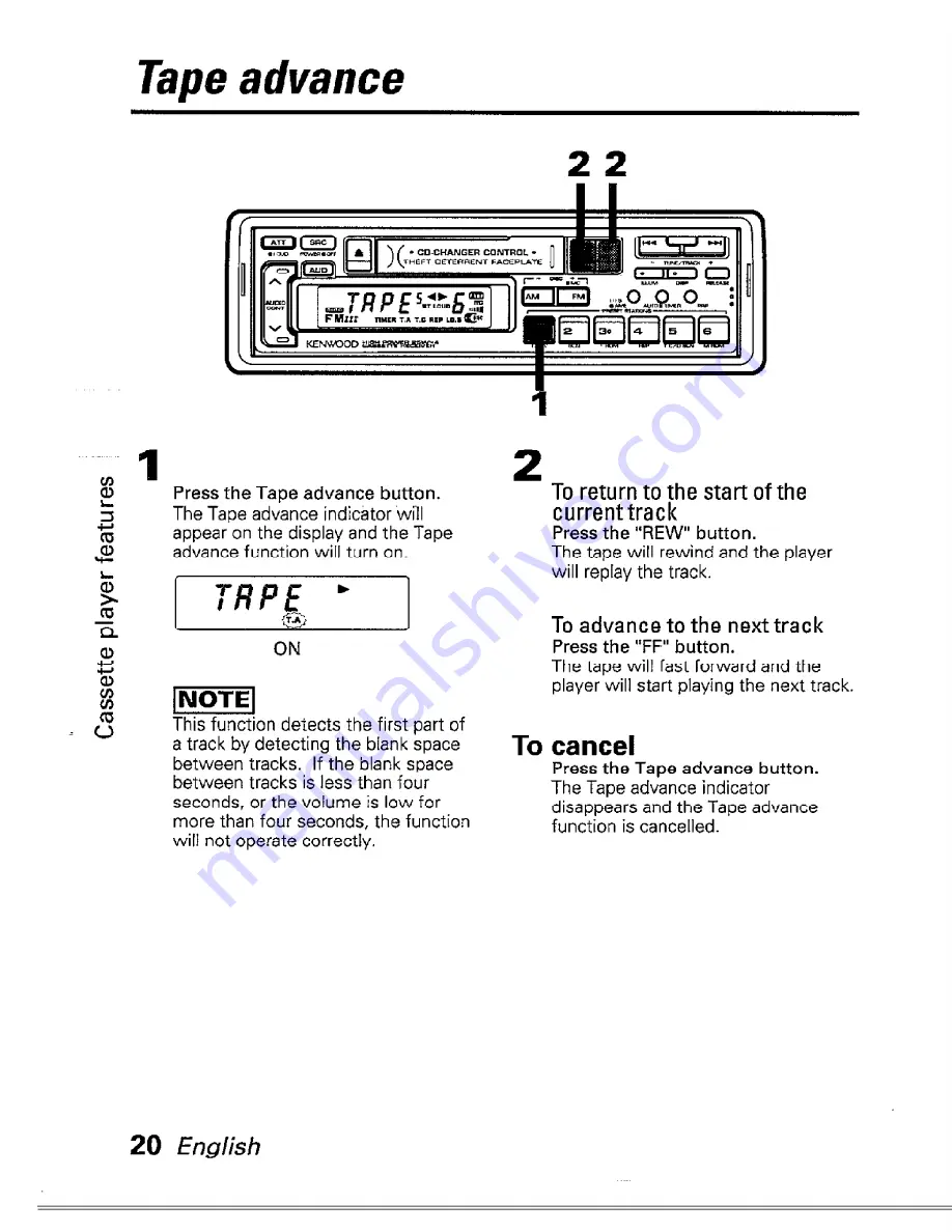 Kenwood KRC-480 Instruction Manual Download Page 20