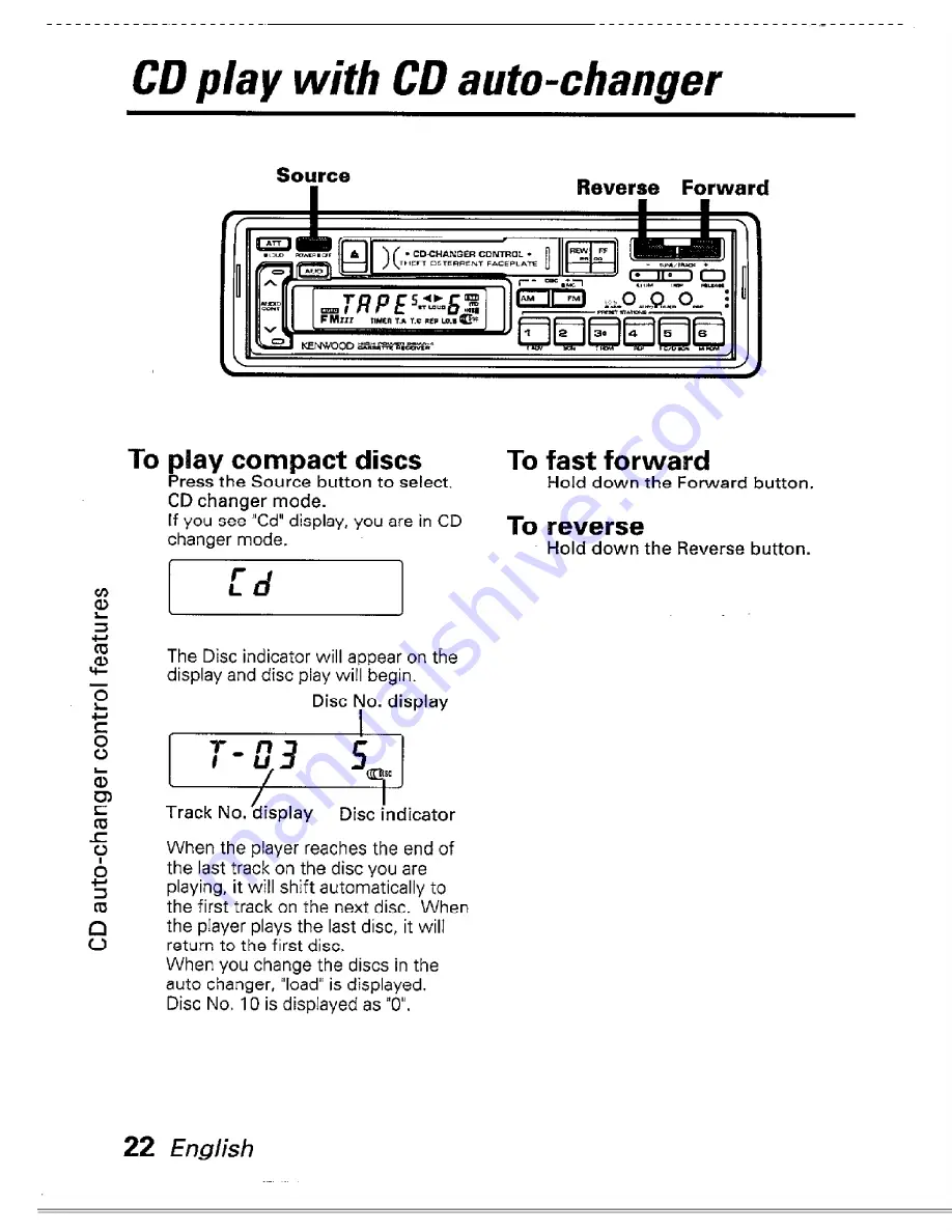 Kenwood KRC-480 Instruction Manual Download Page 22