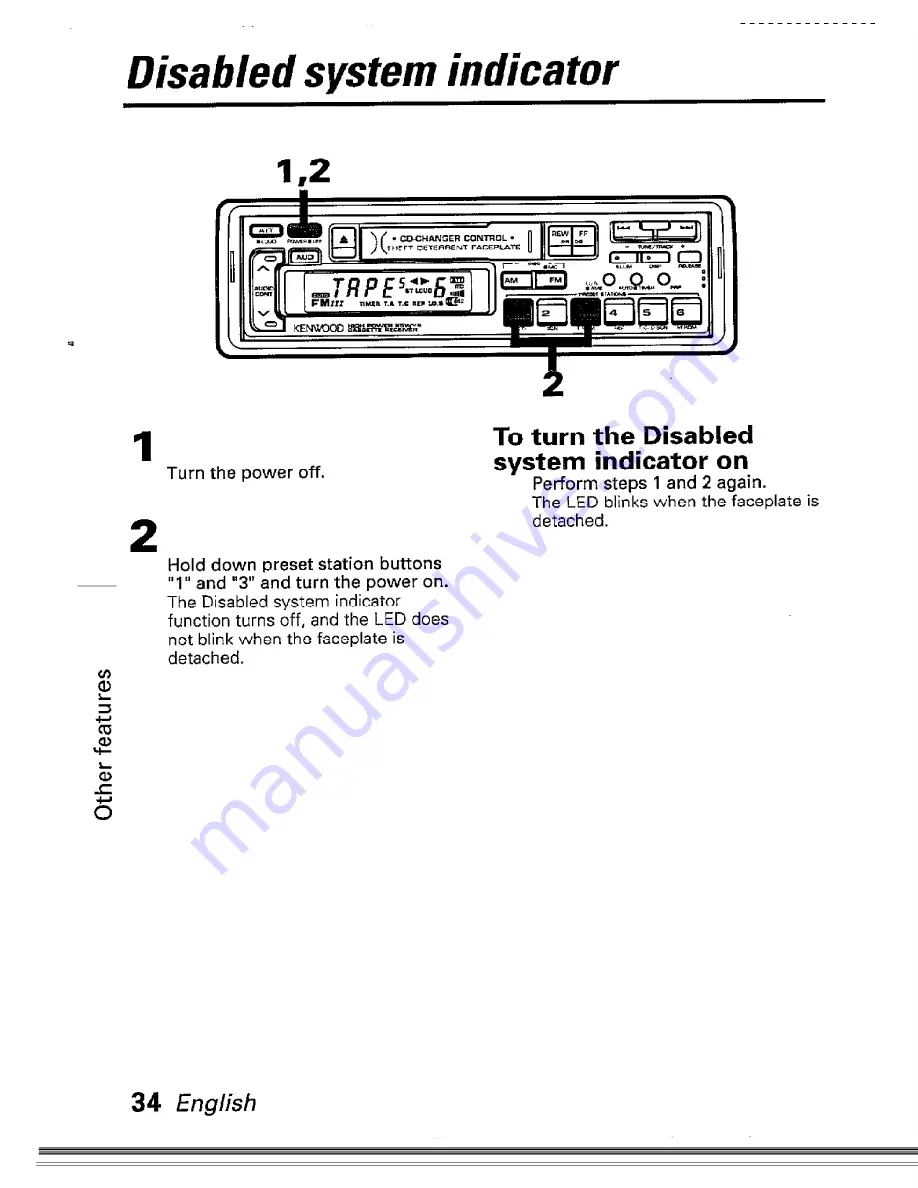 Kenwood KRC-480 Instruction Manual Download Page 34