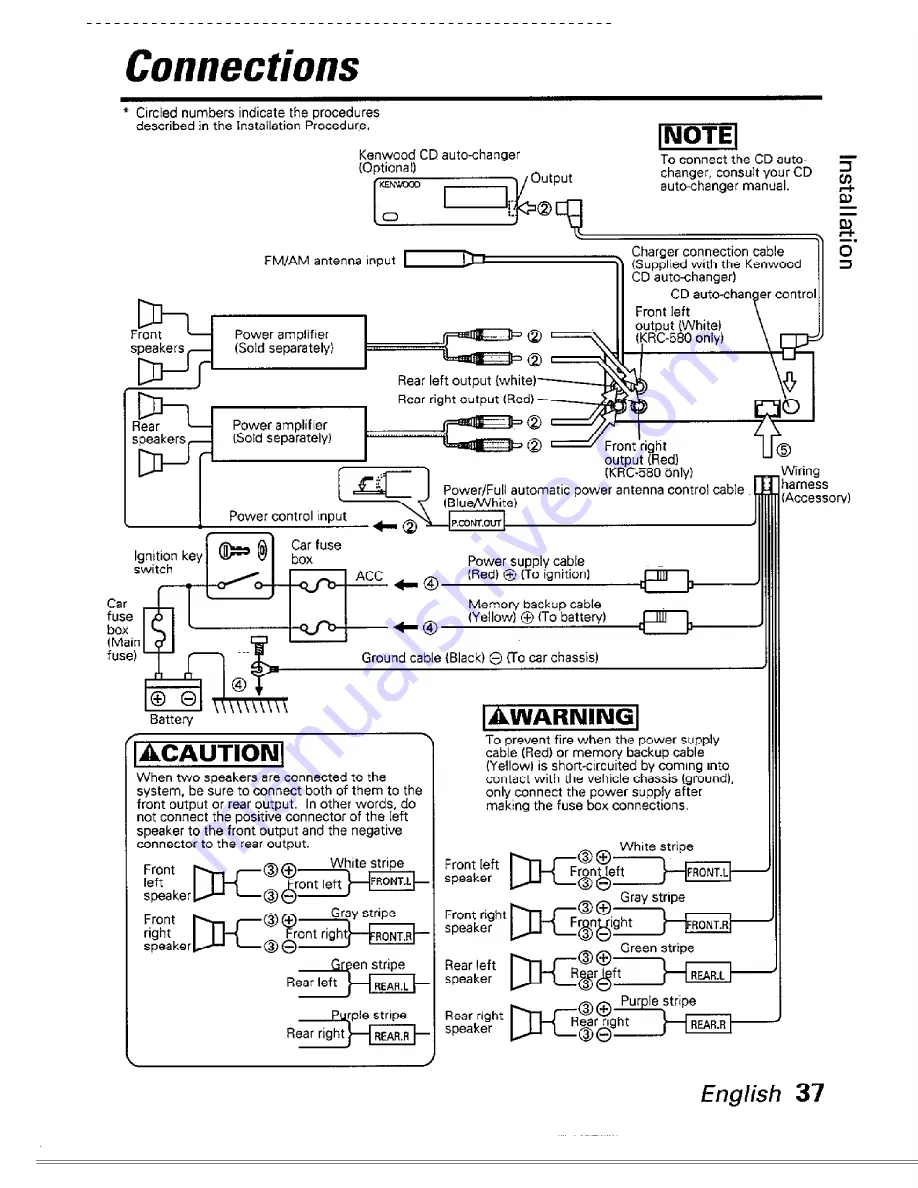 Kenwood KRC-480 Instruction Manual Download Page 37