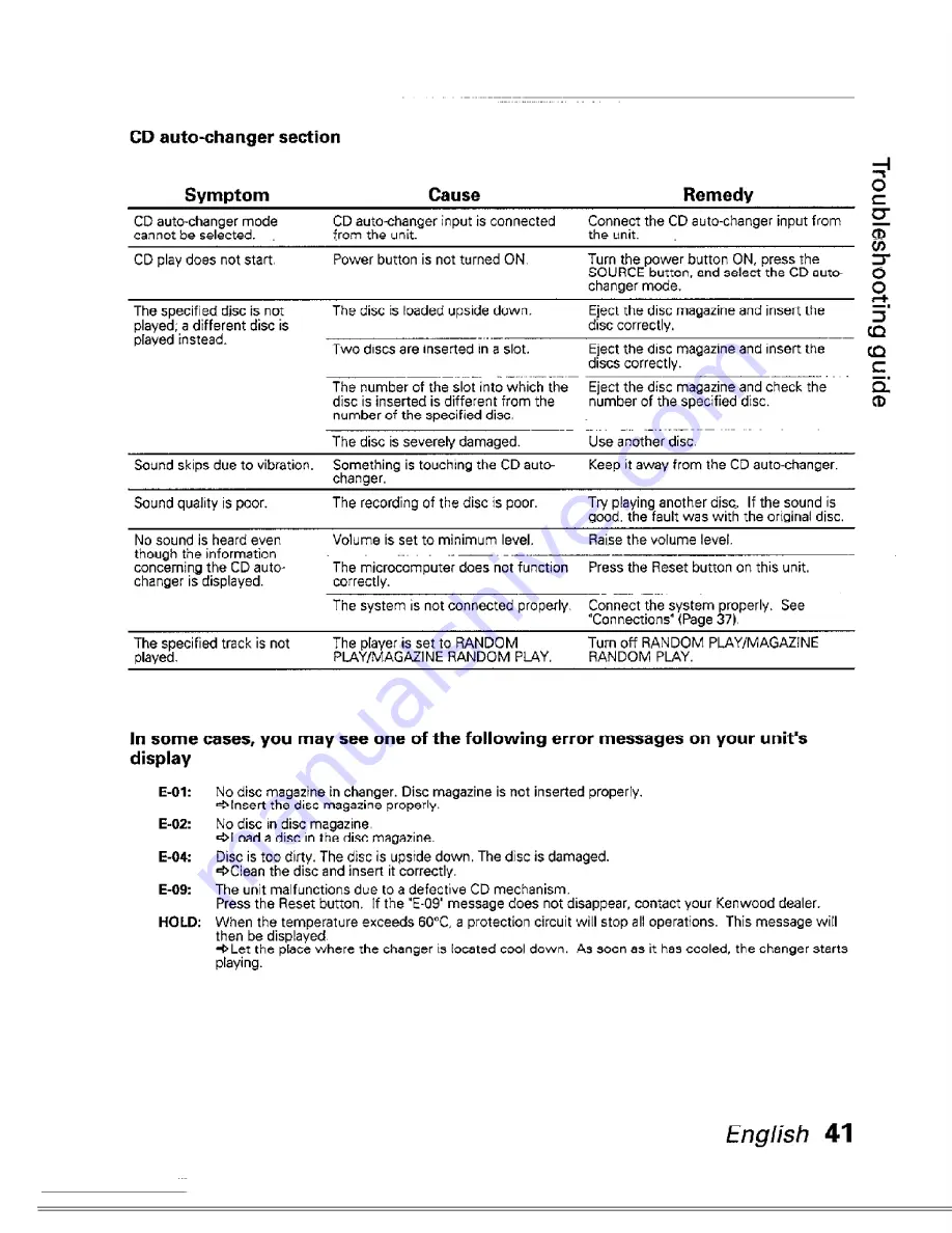 Kenwood KRC-480 Instruction Manual Download Page 41