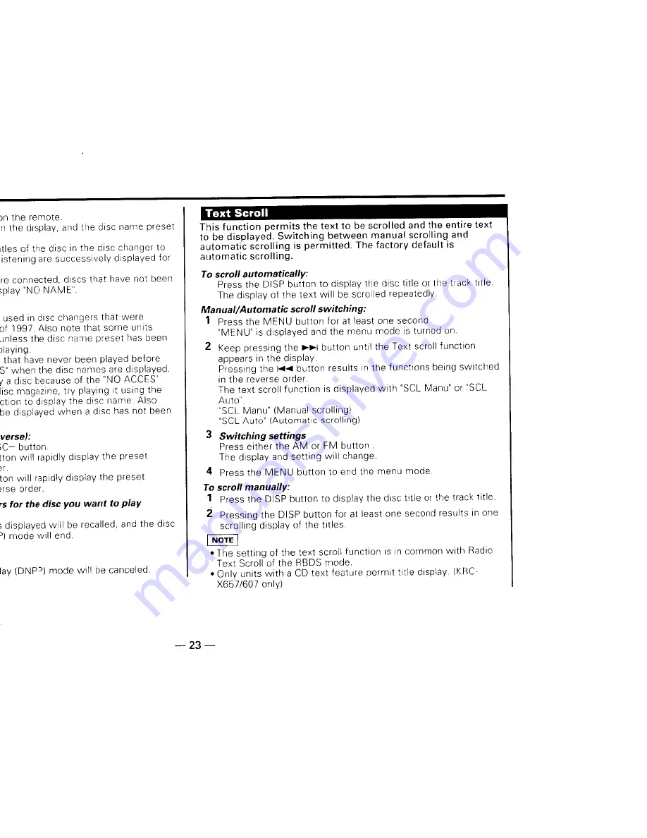 Kenwood KRC-507S Instruction Manual Download Page 23