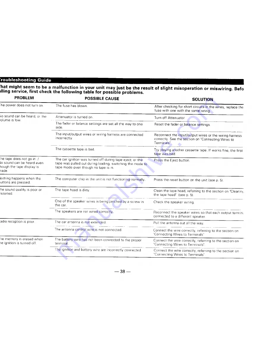 Kenwood KRC-507S Instruction Manual Download Page 38