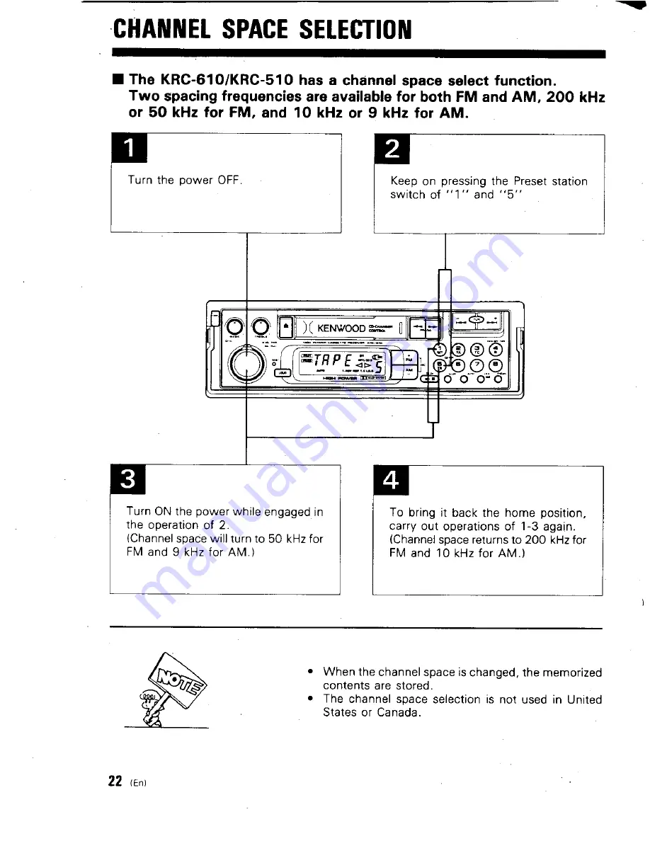 Kenwood KRC-510 Instruction Manual Download Page 22