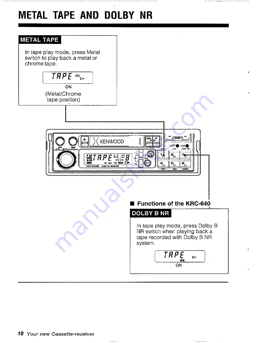 Kenwood KRC-540 Скачать руководство пользователя страница 10