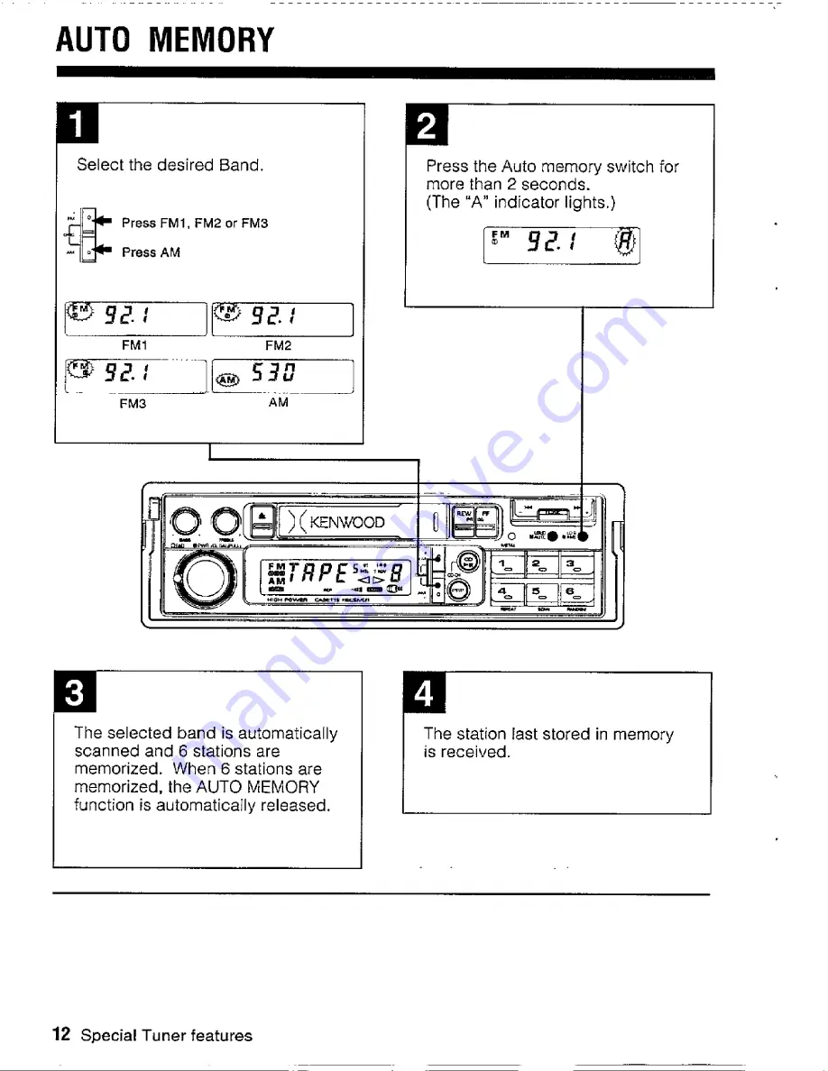 Kenwood KRC-540 Instruction Manual Download Page 12