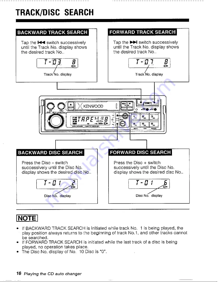 Kenwood KRC-540 Instruction Manual Download Page 16