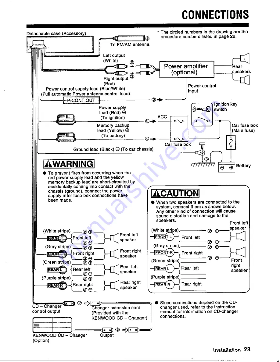 Kenwood KRC-540 Instruction Manual Download Page 23