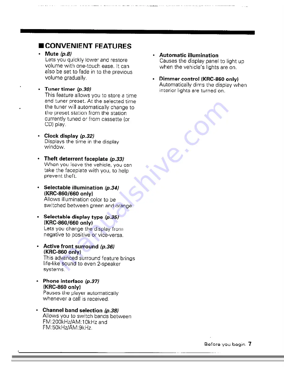 Kenwood KRC-560 Instruction Manual Download Page 7