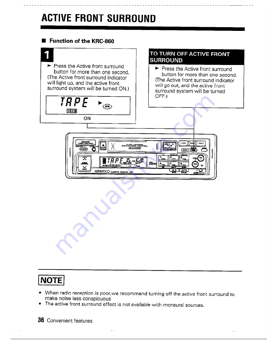 Kenwood KRC-560 Скачать руководство пользователя страница 36