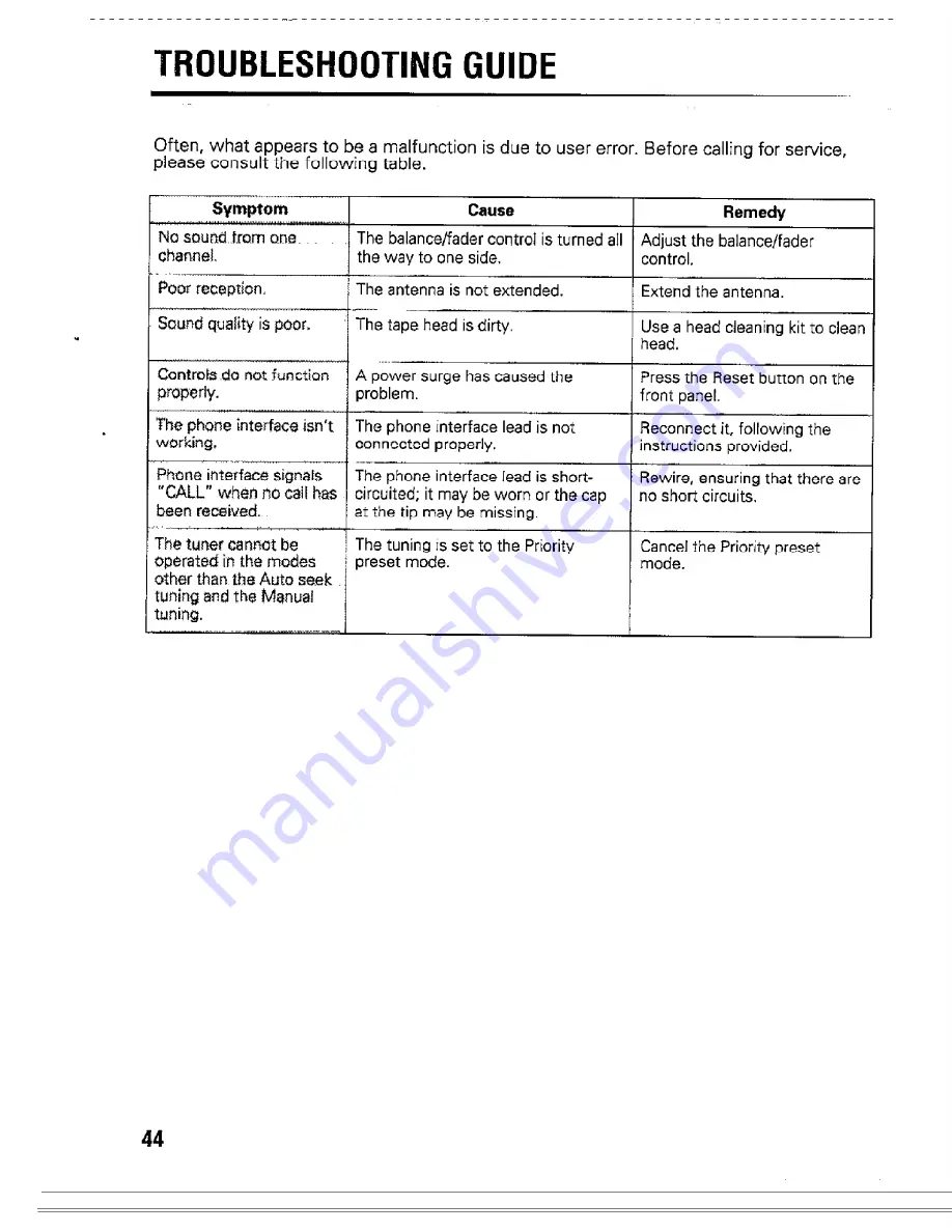 Kenwood KRC-560 Instruction Manual Download Page 44