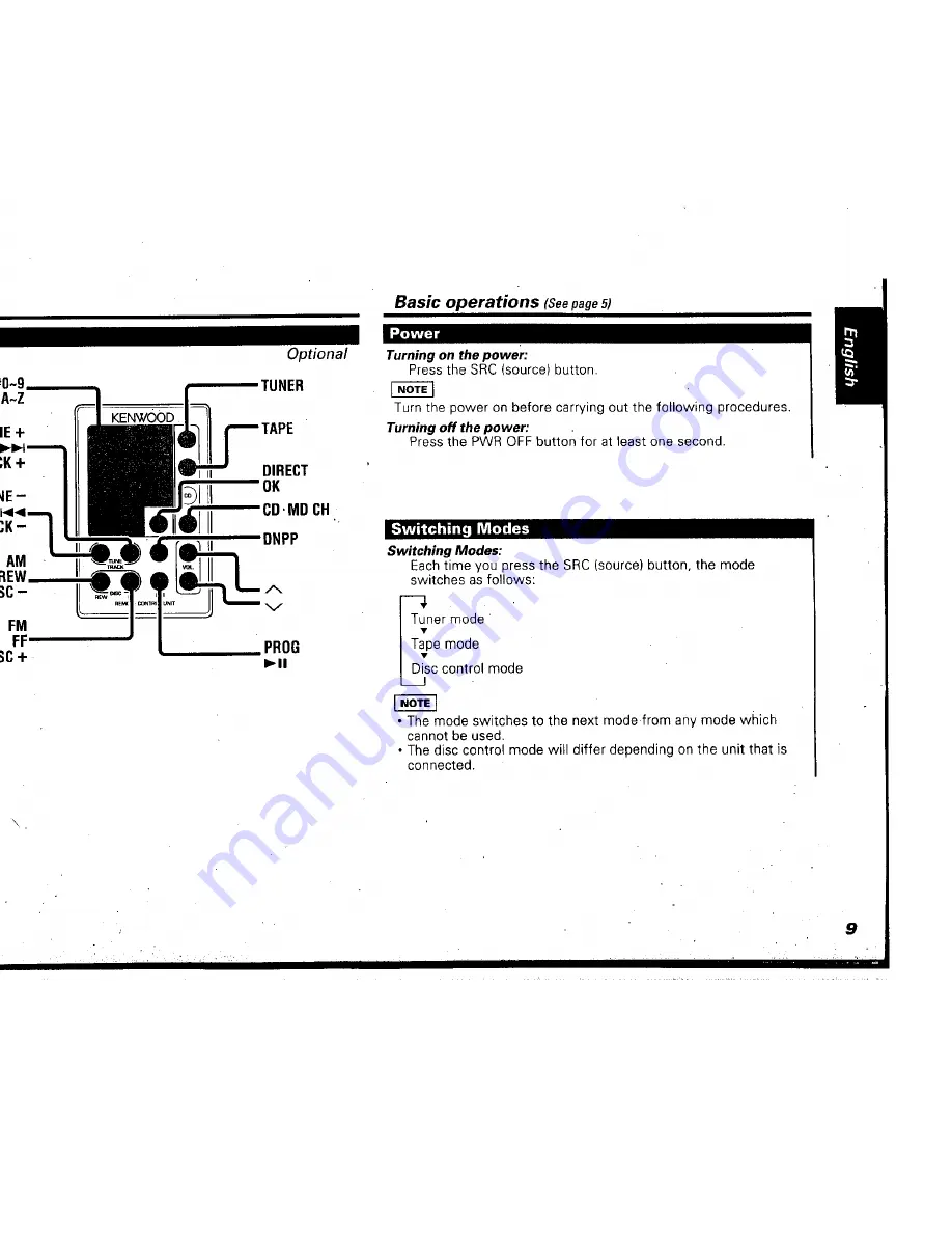 Kenwood KRC-605 Instruction Manual Download Page 9