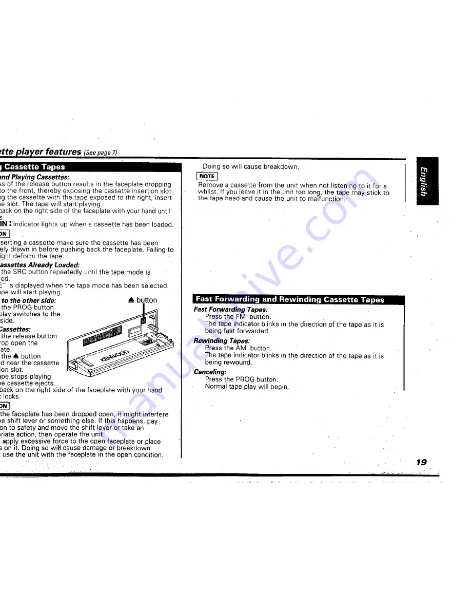 Kenwood KRC-605 Instruction Manual Download Page 19