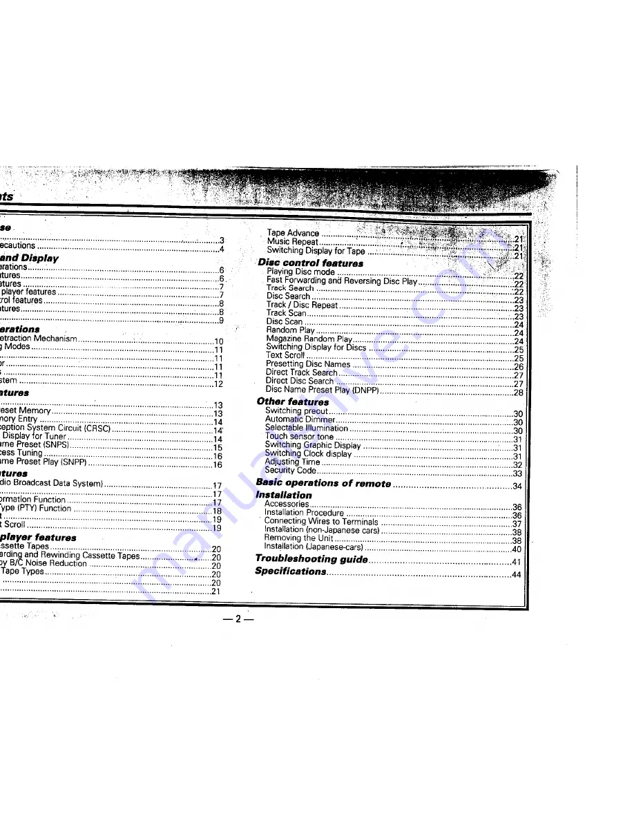 Kenwood KRC-705 Instruction Manual Download Page 2