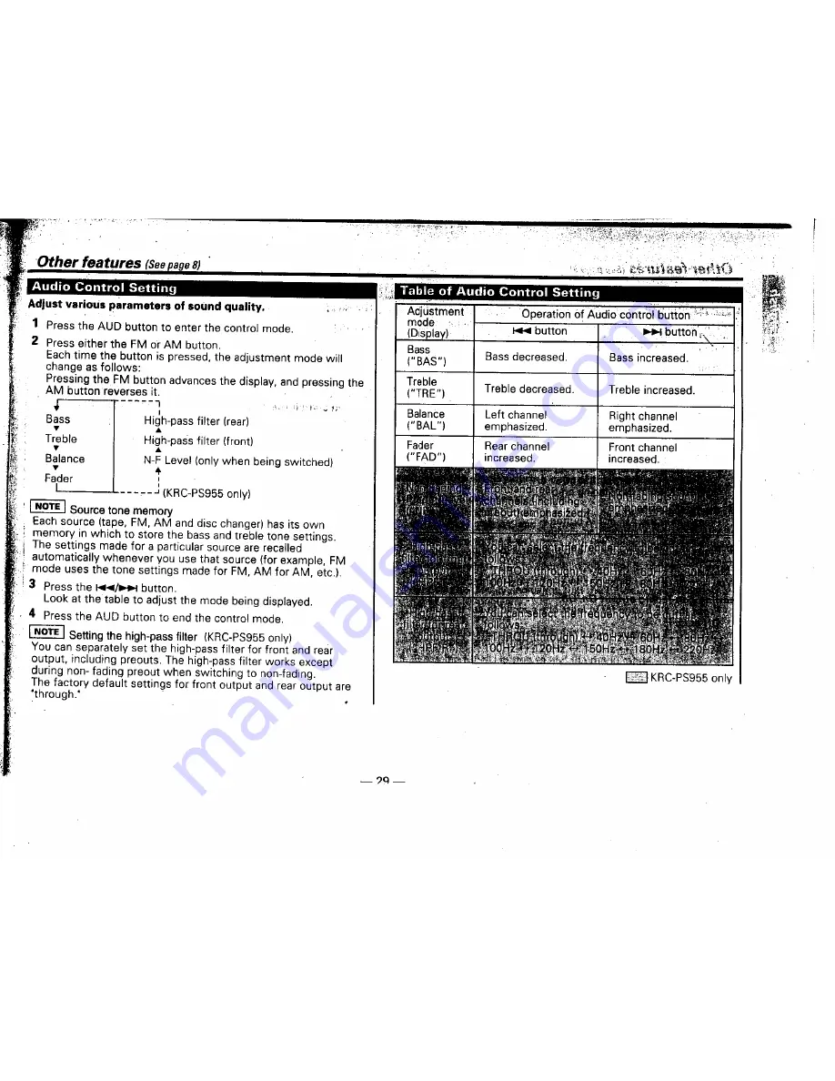 Kenwood KRC-705 Instruction Manual Download Page 29