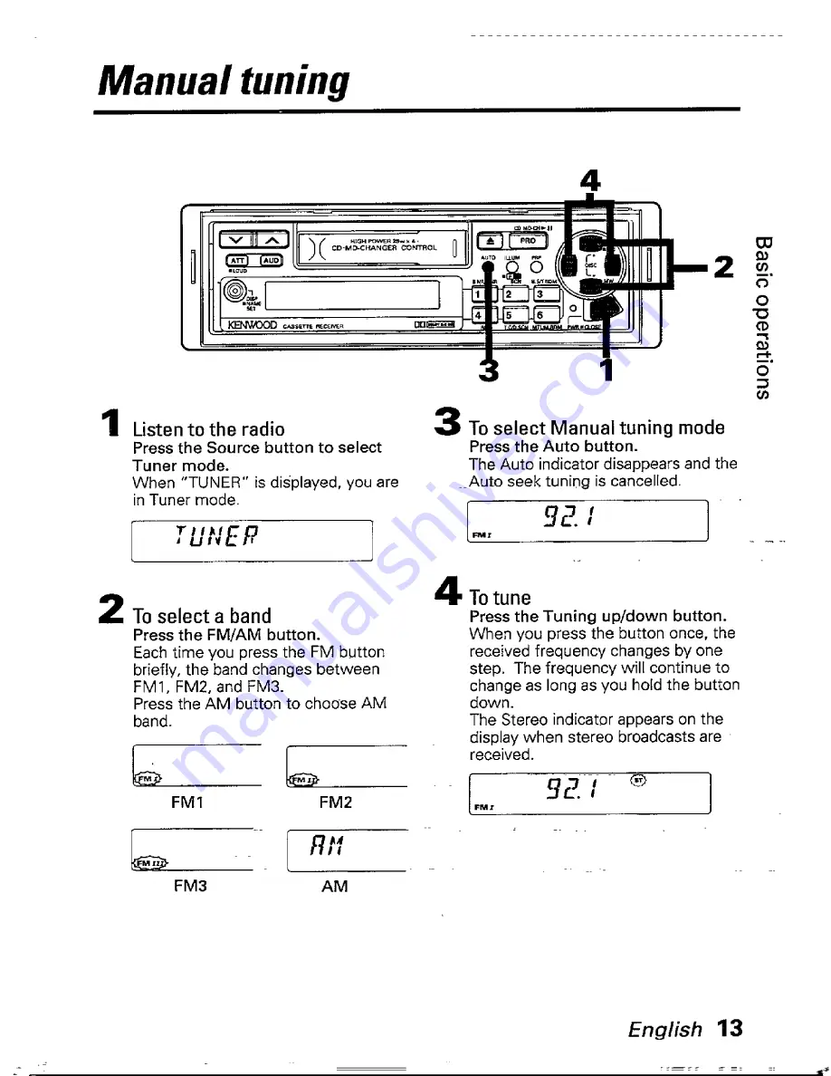 Kenwood KRC-801 Скачать руководство пользователя страница 13