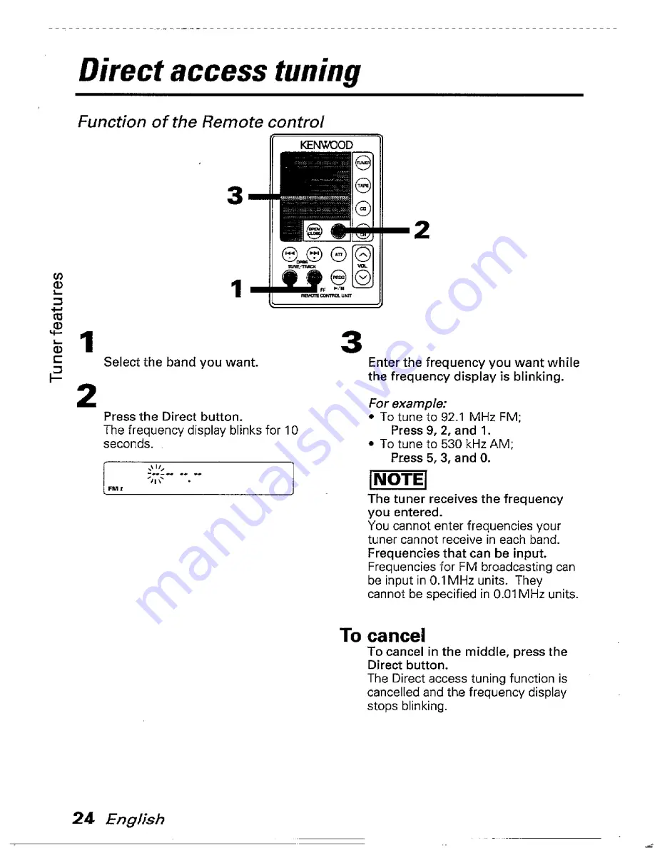 Kenwood KRC-801 Instruction Manual Download Page 24