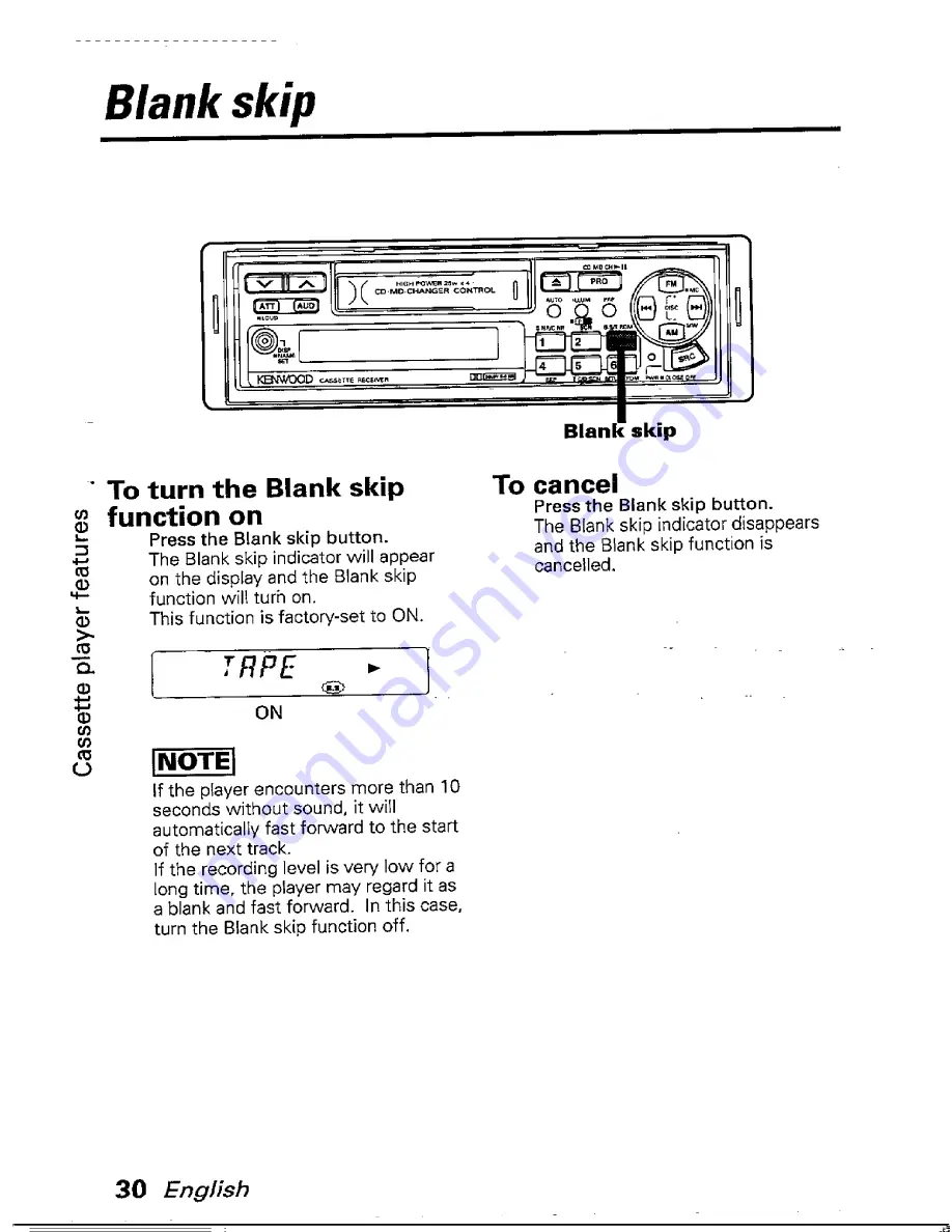 Kenwood KRC-801 Скачать руководство пользователя страница 30