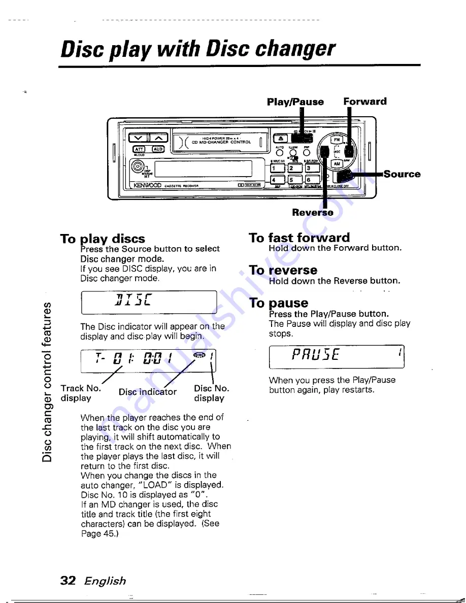 Kenwood KRC-801 Скачать руководство пользователя страница 32