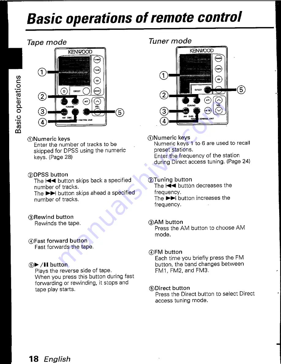 Kenwood KRC-880 Instruction Manual Download Page 18