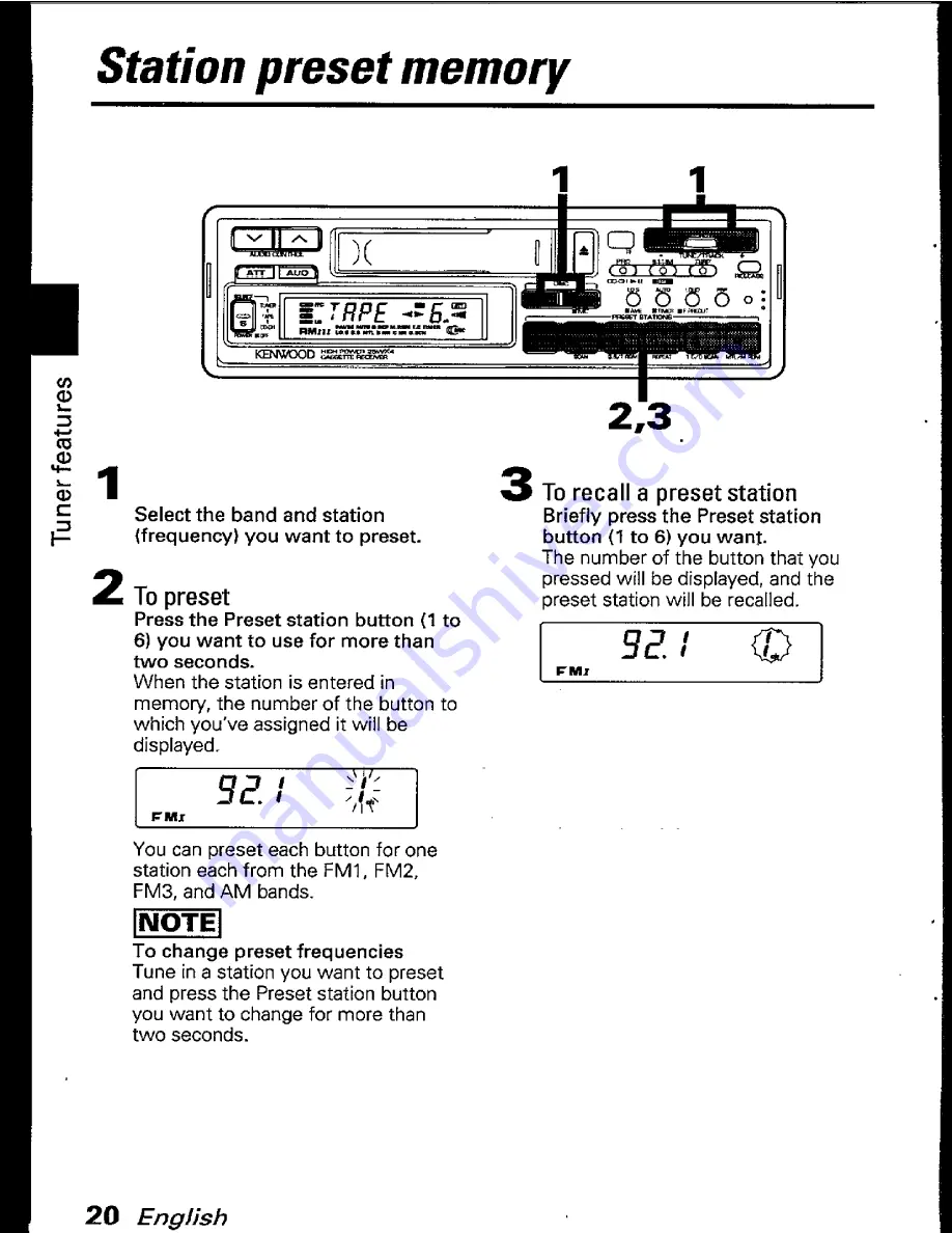 Kenwood KRC-880 Скачать руководство пользователя страница 20