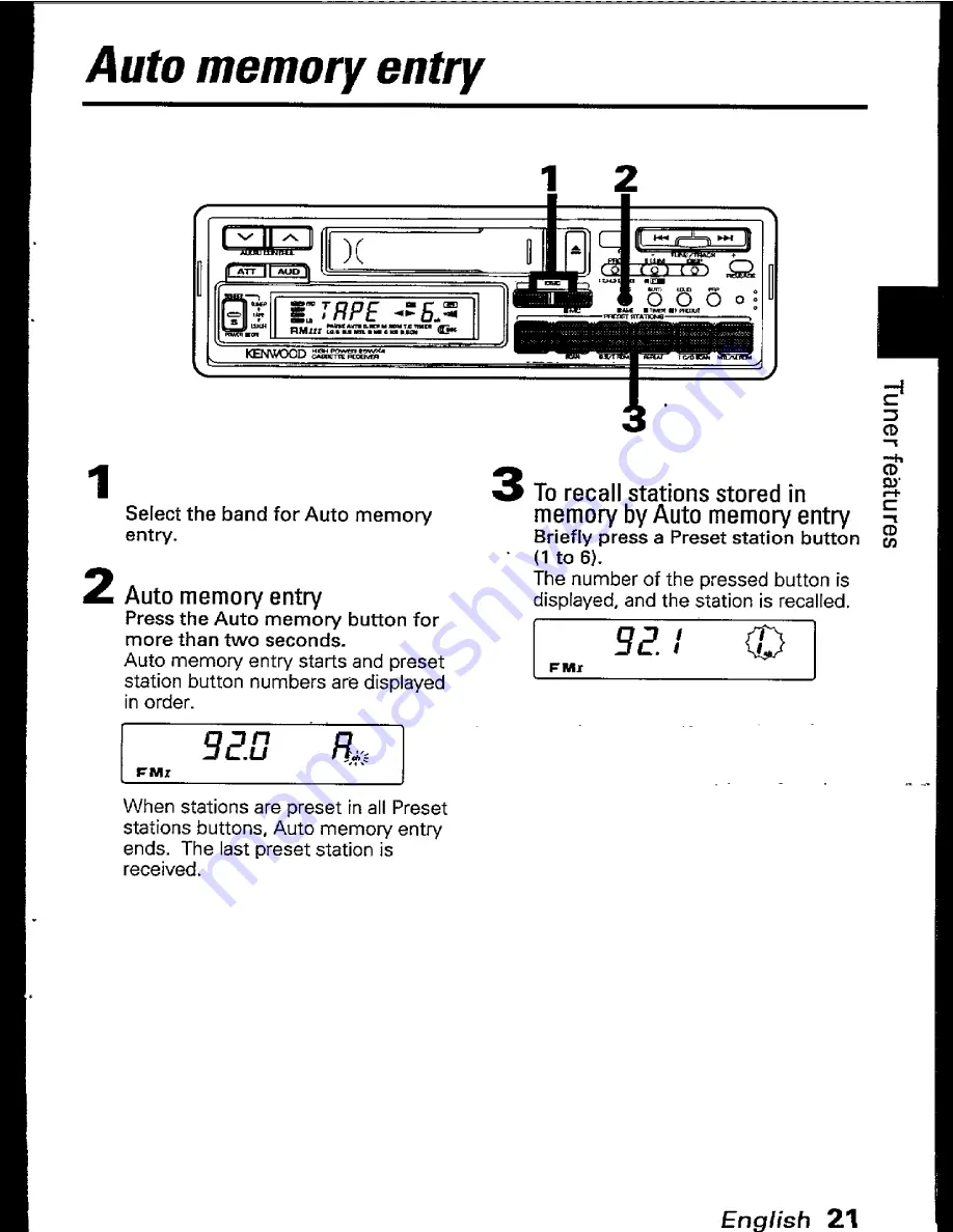 Kenwood KRC-880 Instruction Manual Download Page 21