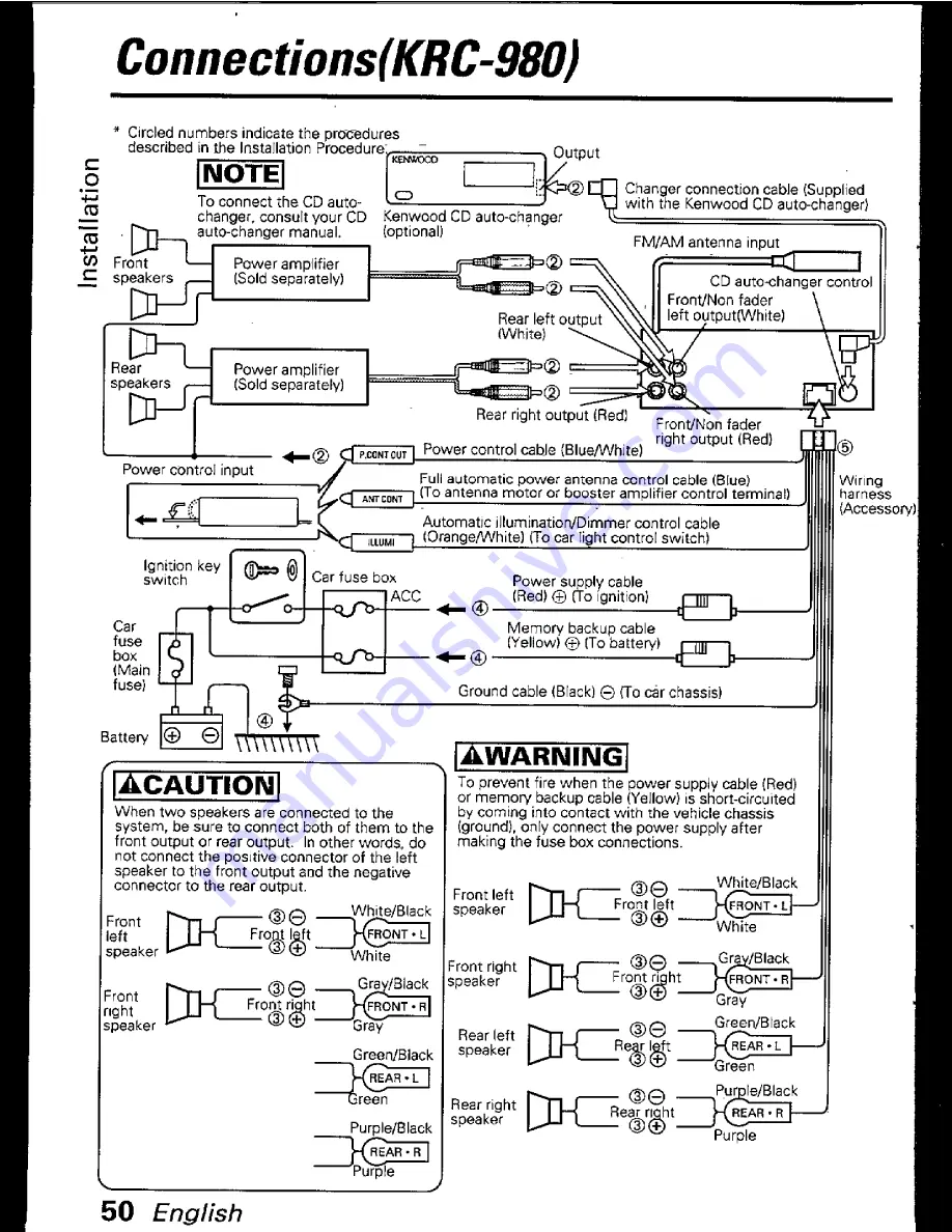 Kenwood KRC-880 Instruction Manual Download Page 50