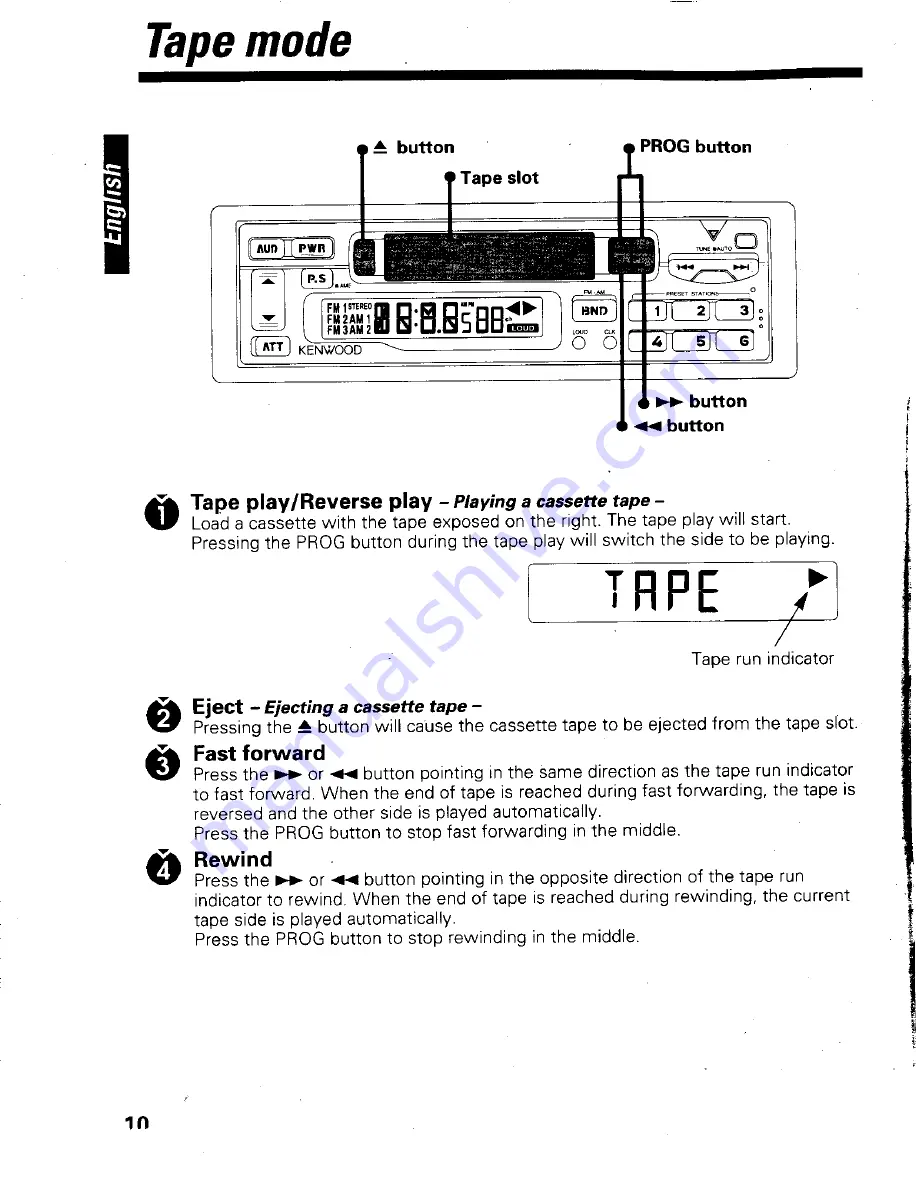 Kenwood KRC-S15 Instruction Manual Download Page 10