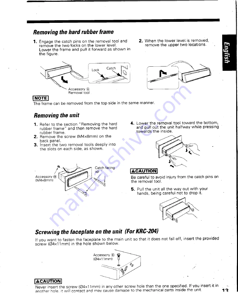 Kenwood KRC-S15 Instruction Manual Download Page 13