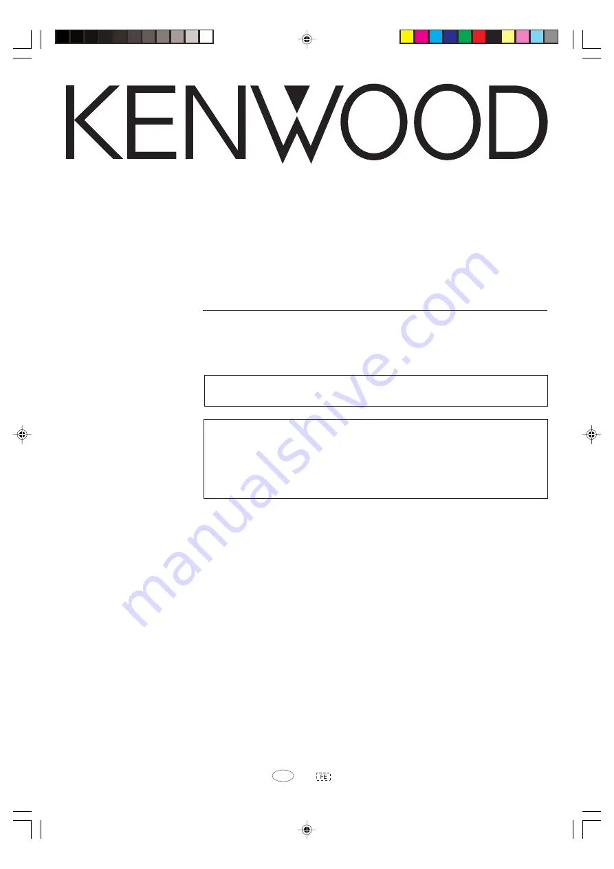 Kenwood KRF-V5090D Скачать руководство пользователя страница 1