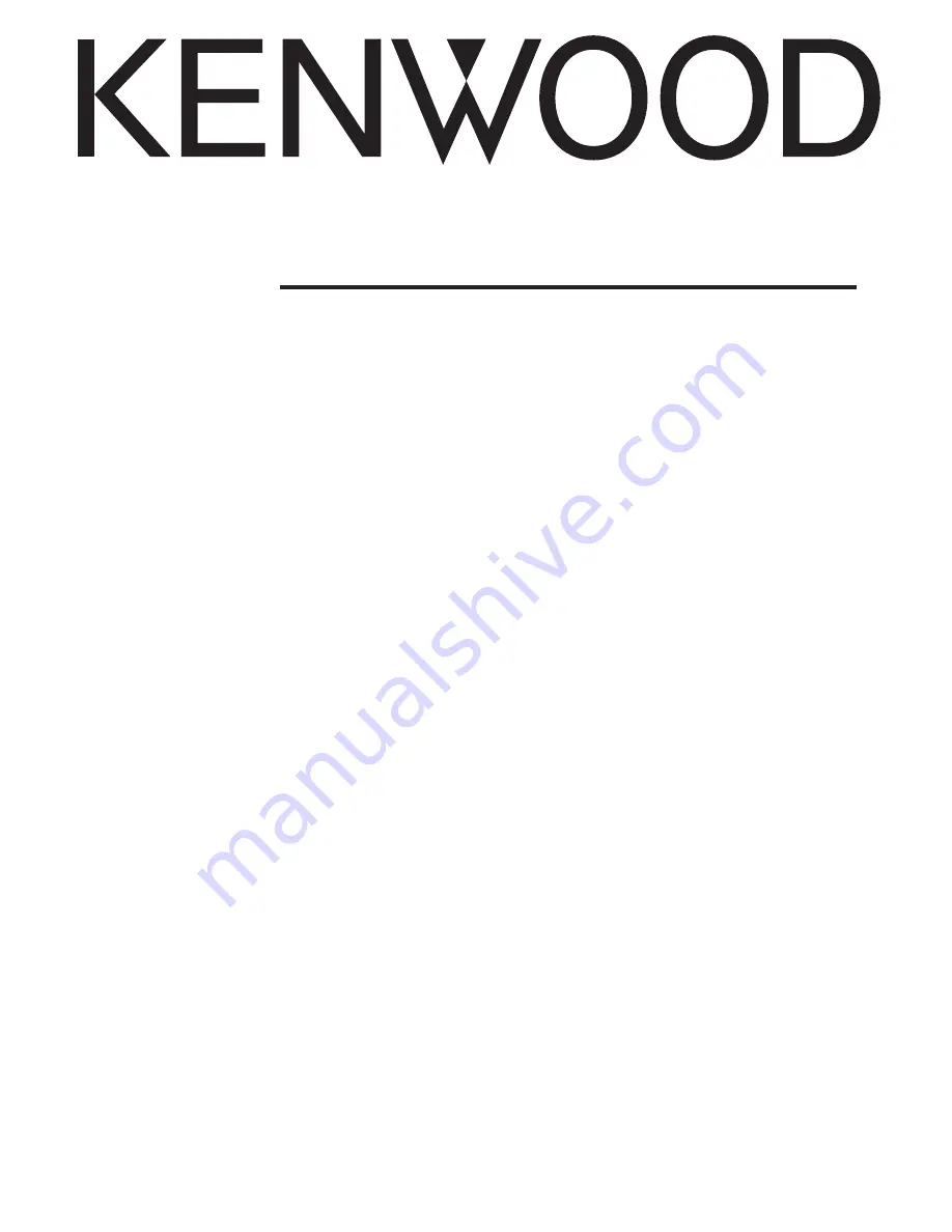 Kenwood KSC-SW11 Instruction Manual Download Page 1