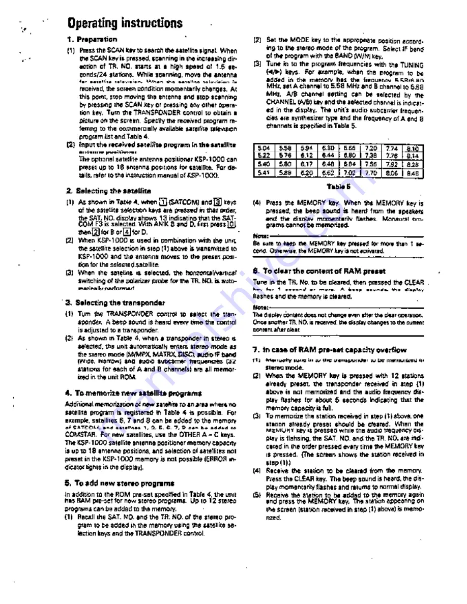 Kenwood KSR-1000 Instruction Manual Download Page 9